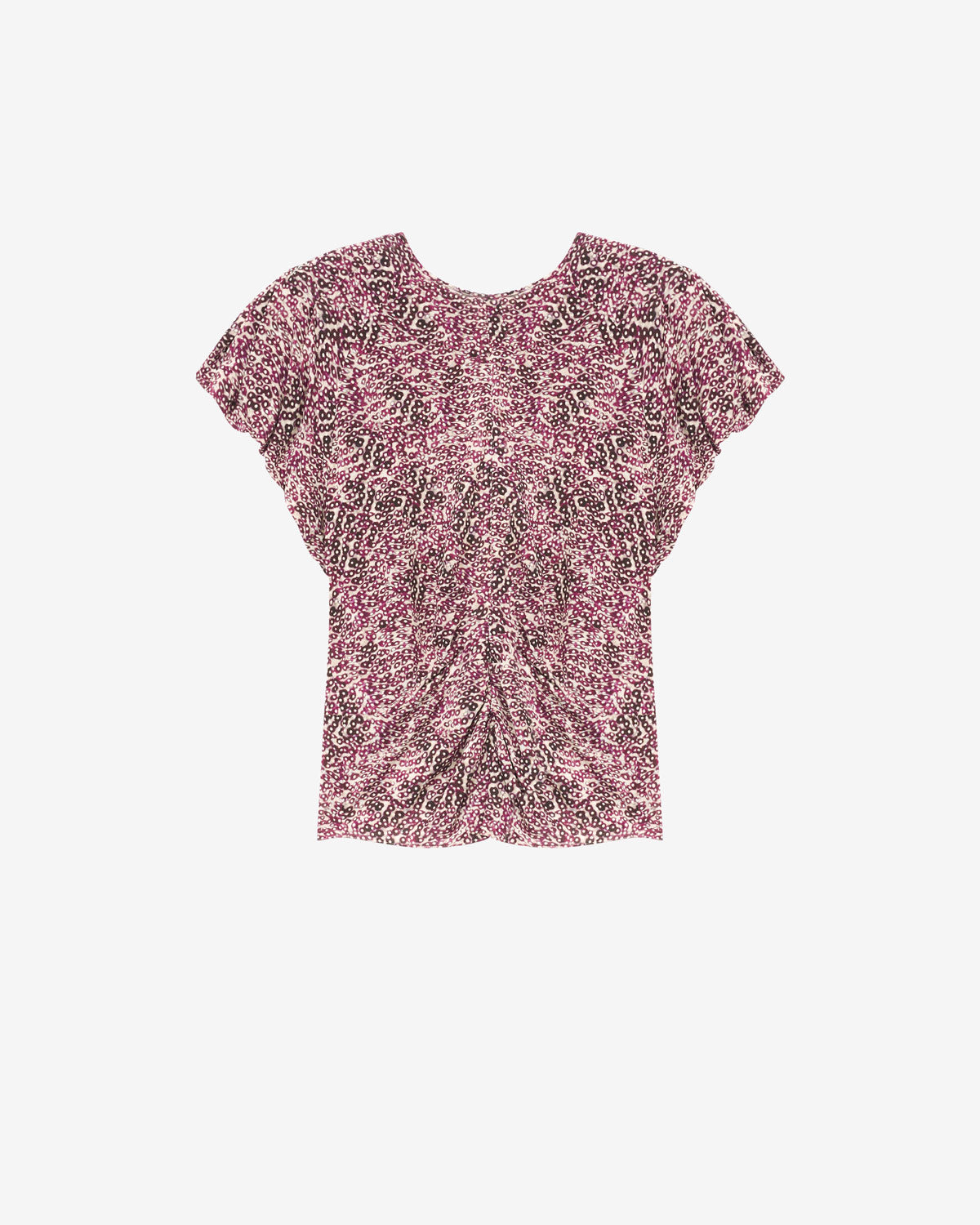 Top tullya uni à plis - Violet-écru - Woman - 5