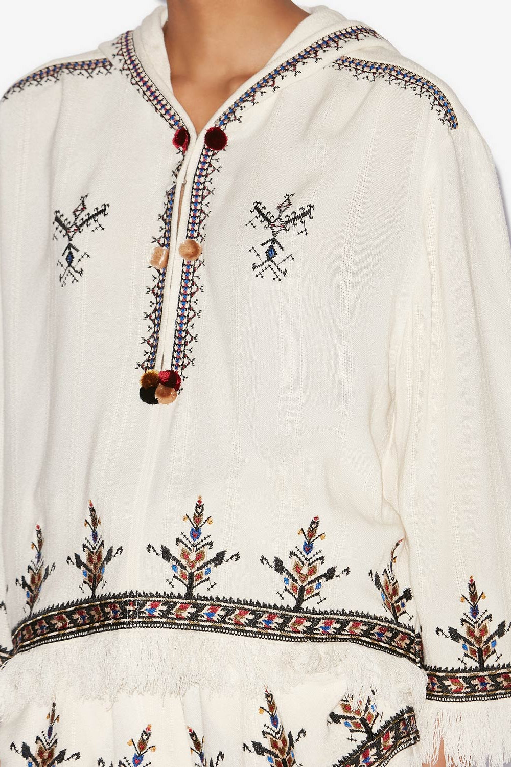 Top kameya de gasa bordada - Crudo - Woman - 3