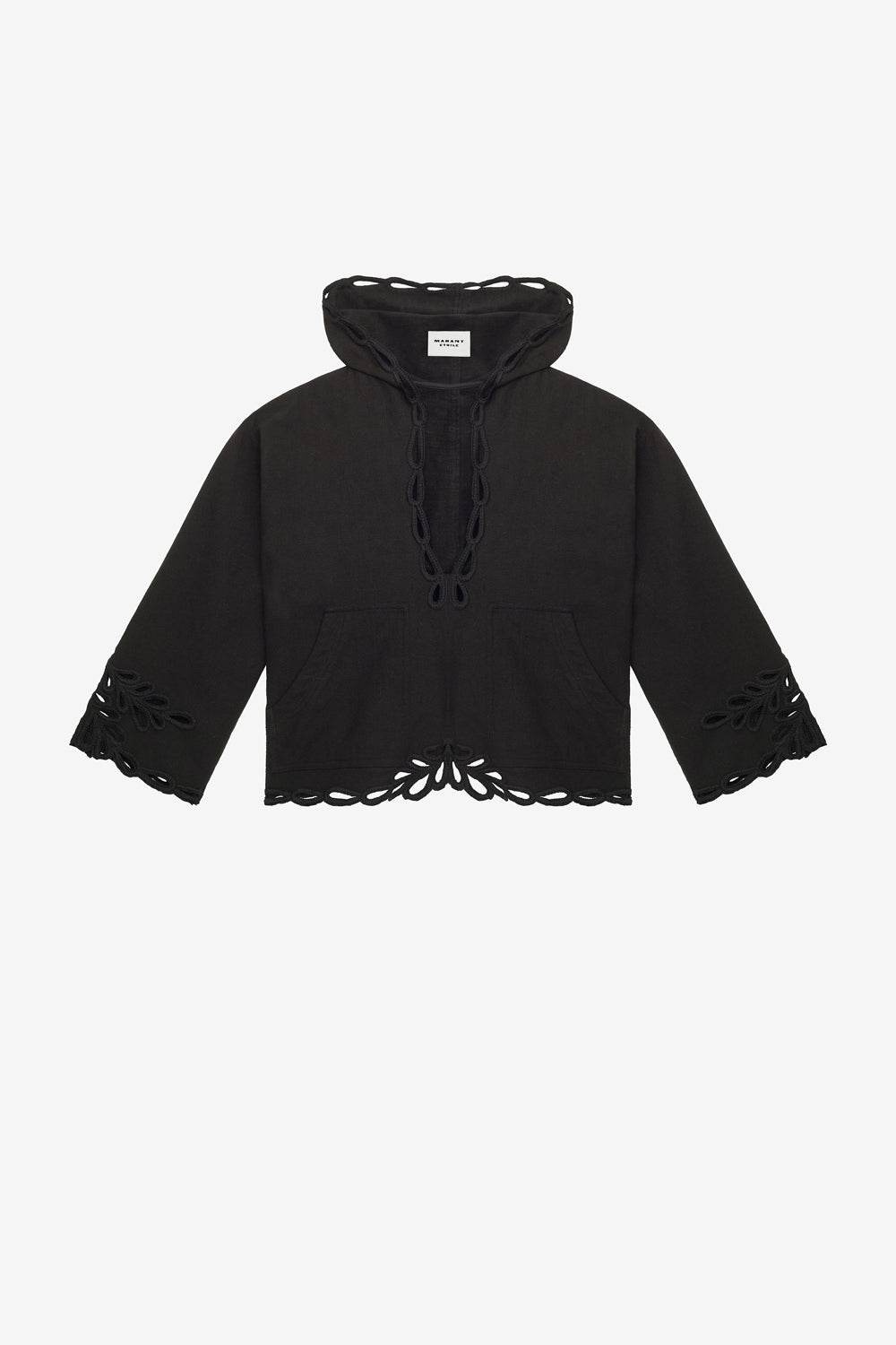 Top con bordado calado solvi - Negro lavado - Woman - 1