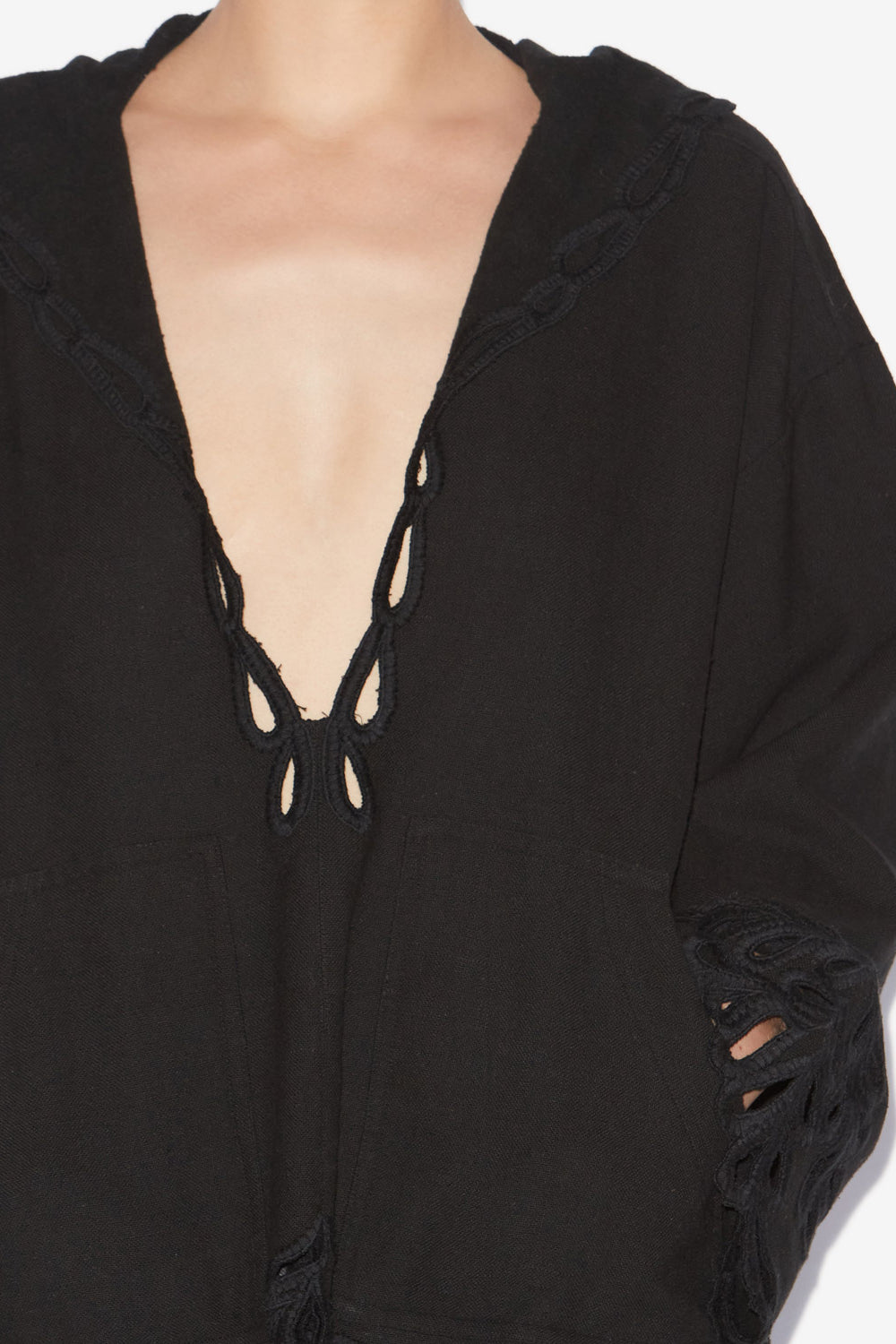 Top con bordado calado solvi - Negro lavado - Woman - 3