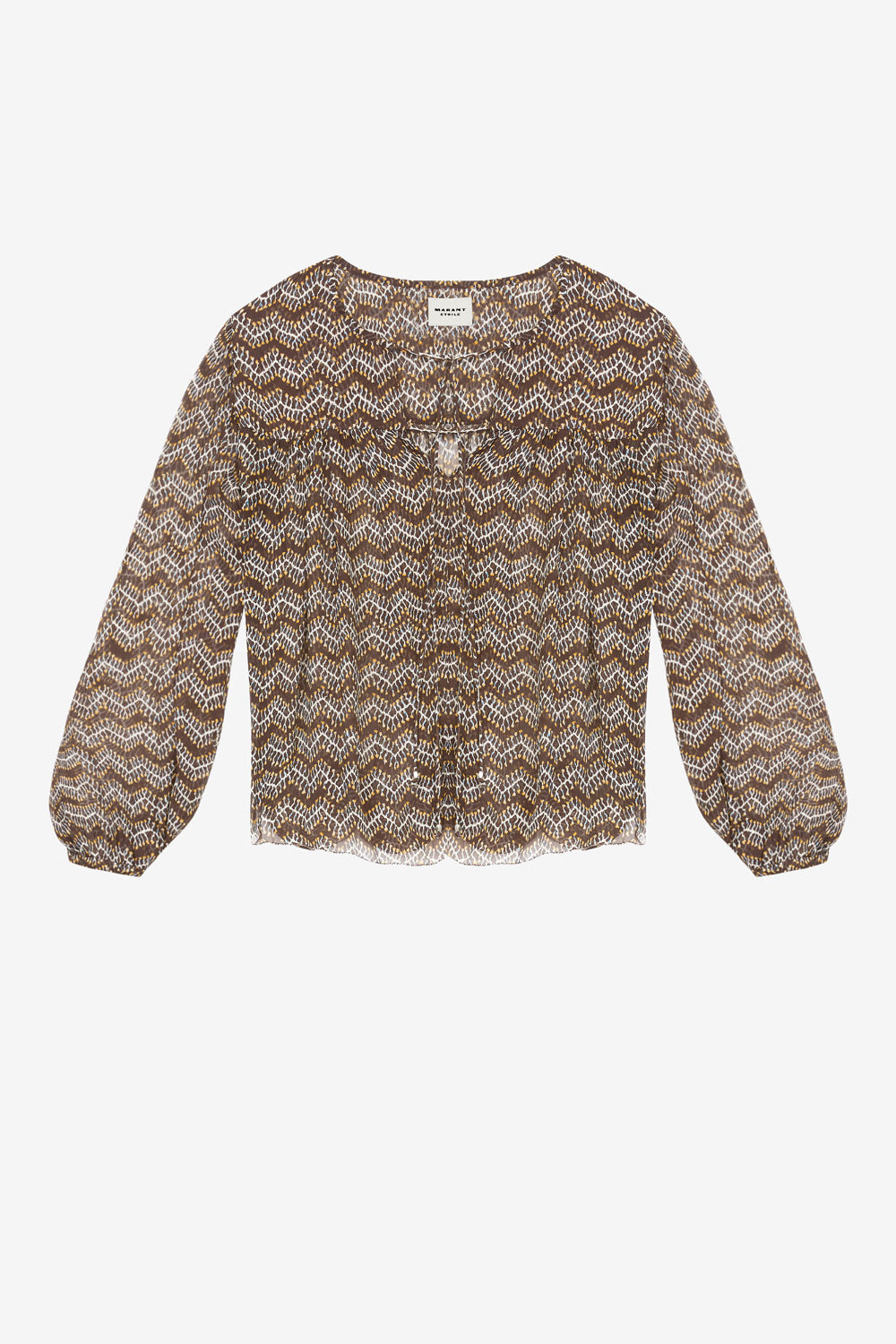 Top de muselina estampada advika - Negro lavado - Woman - 1