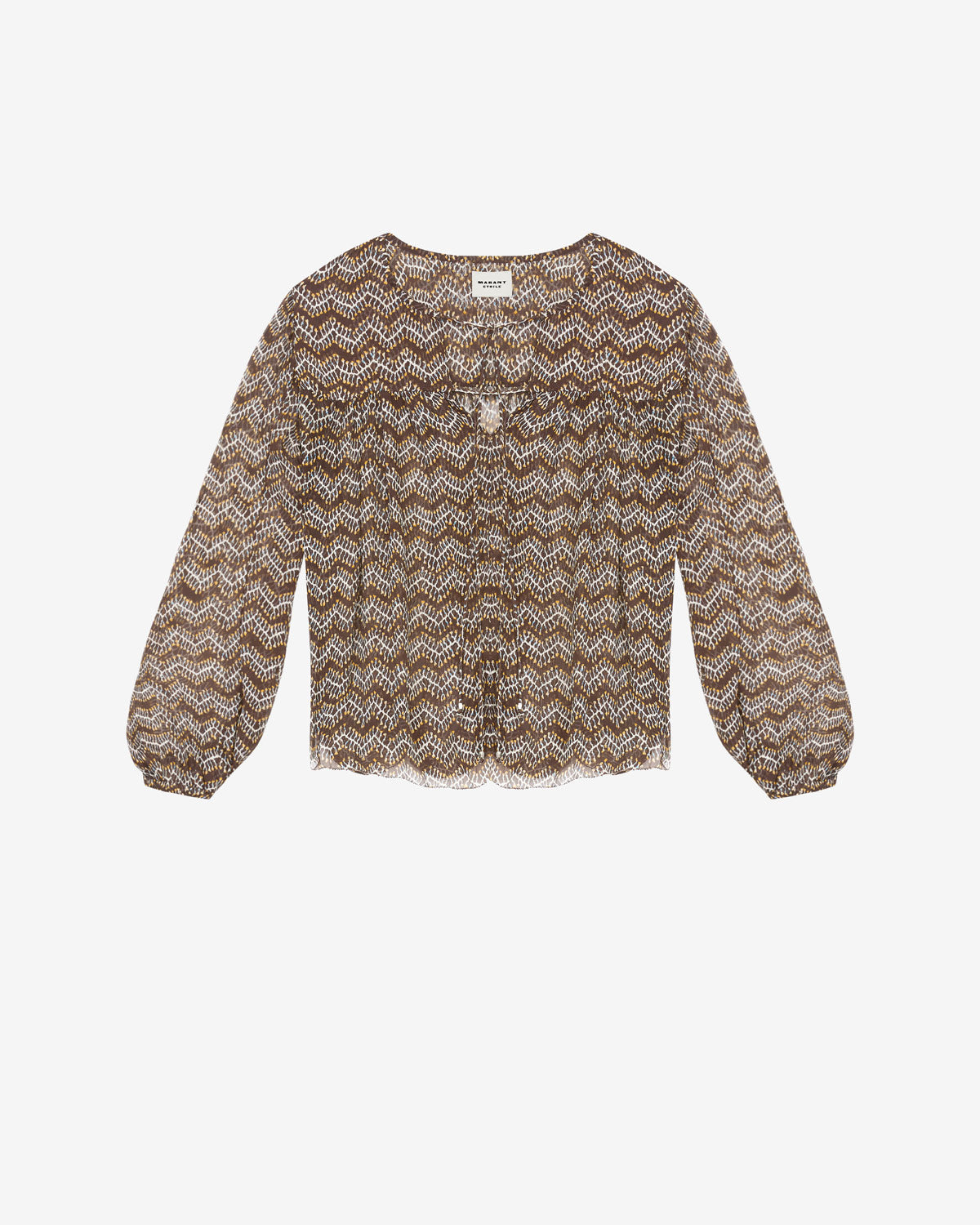 Advika プリント入りモスリン トップス - ウォッシュドブラック - Woman - 5