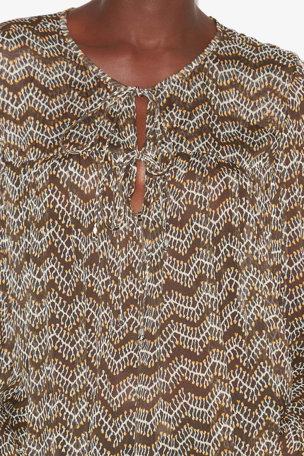 Top de muselina estampada advika - Negro lavado - Woman - 3