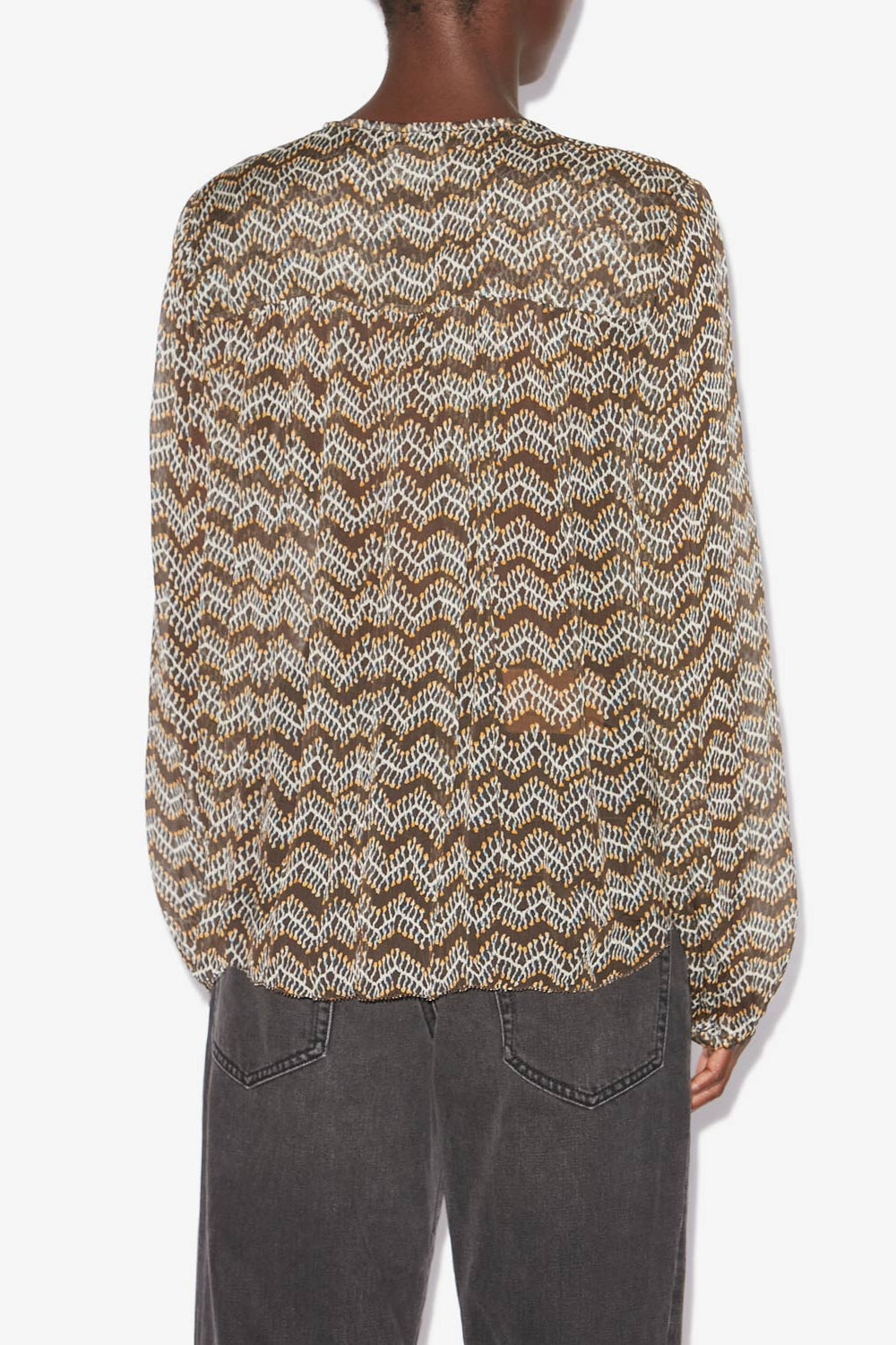 Top de muselina estampada advika - Negro lavado - Woman - 5