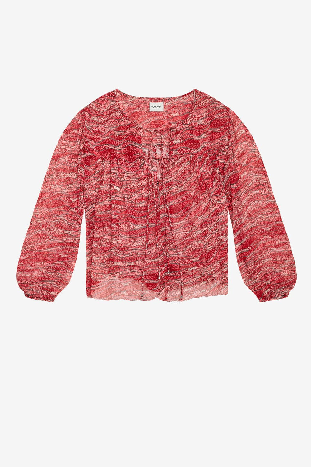 Advika printed muslin top - Red - Woman - 1