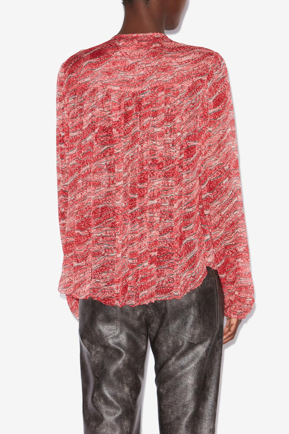 Advika printed muslin top - Red - Woman - 5