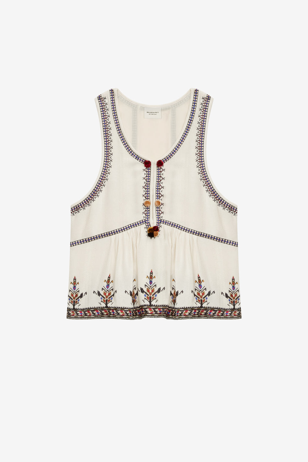 Top de gasa bordado kourtney - Crudo - Woman - 1