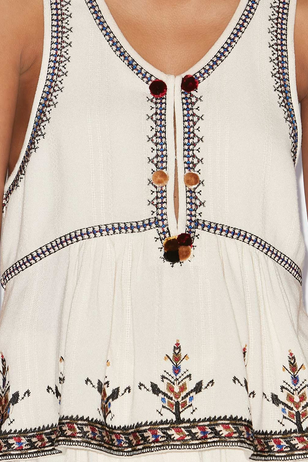 Top de gasa bordado kourtney - Crudo - Woman - 3