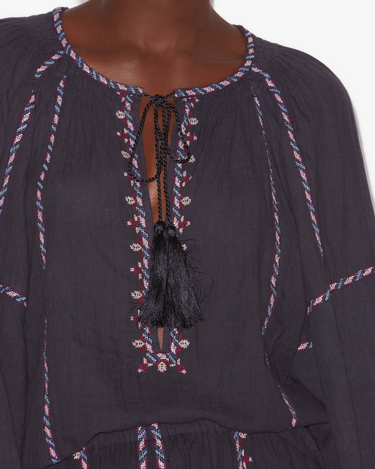 Top fernanda de gasa bordada - Faded night/lilac - Woman - 2