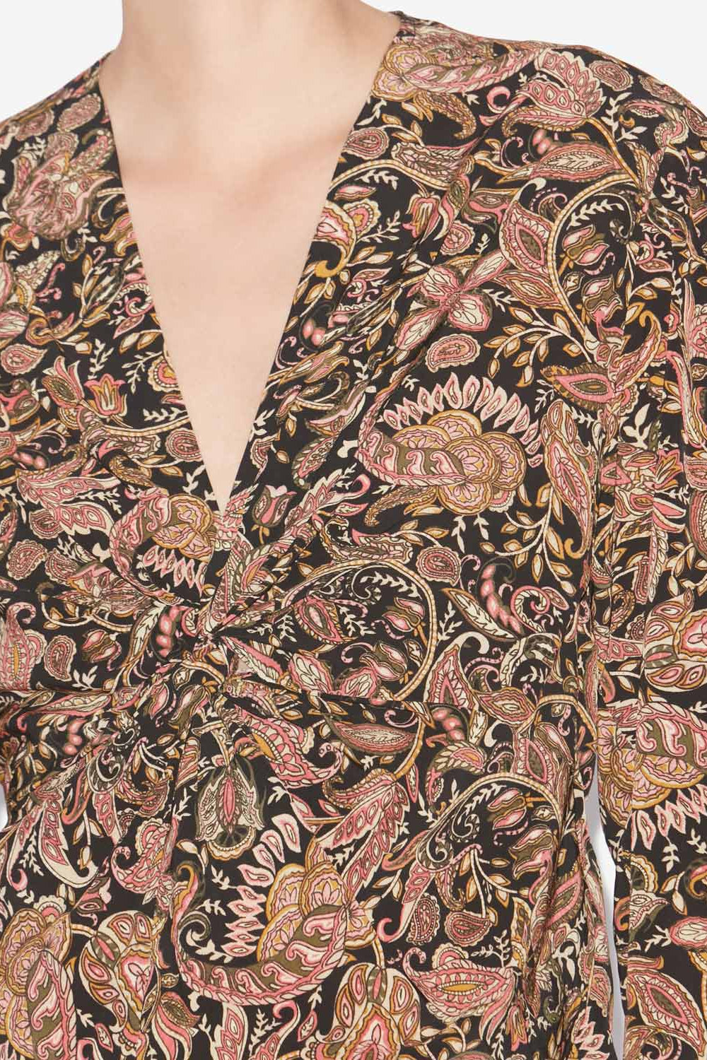 Zekia ロングスリーブ プリント入りトップス - Black-ochre - Woman - 3