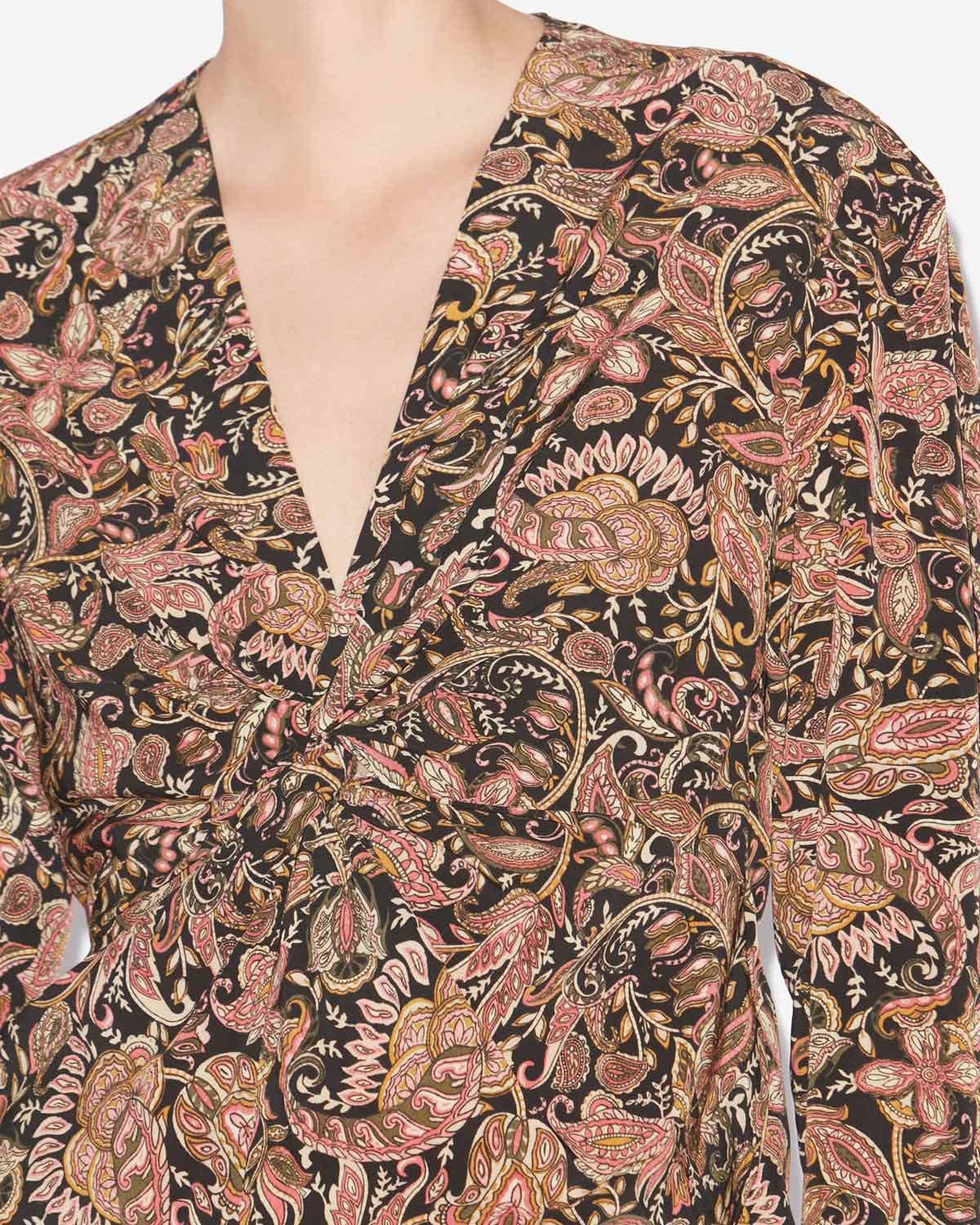 Zekia ロングスリーブ プリント入りトップス - Black-ochre - Woman - 2