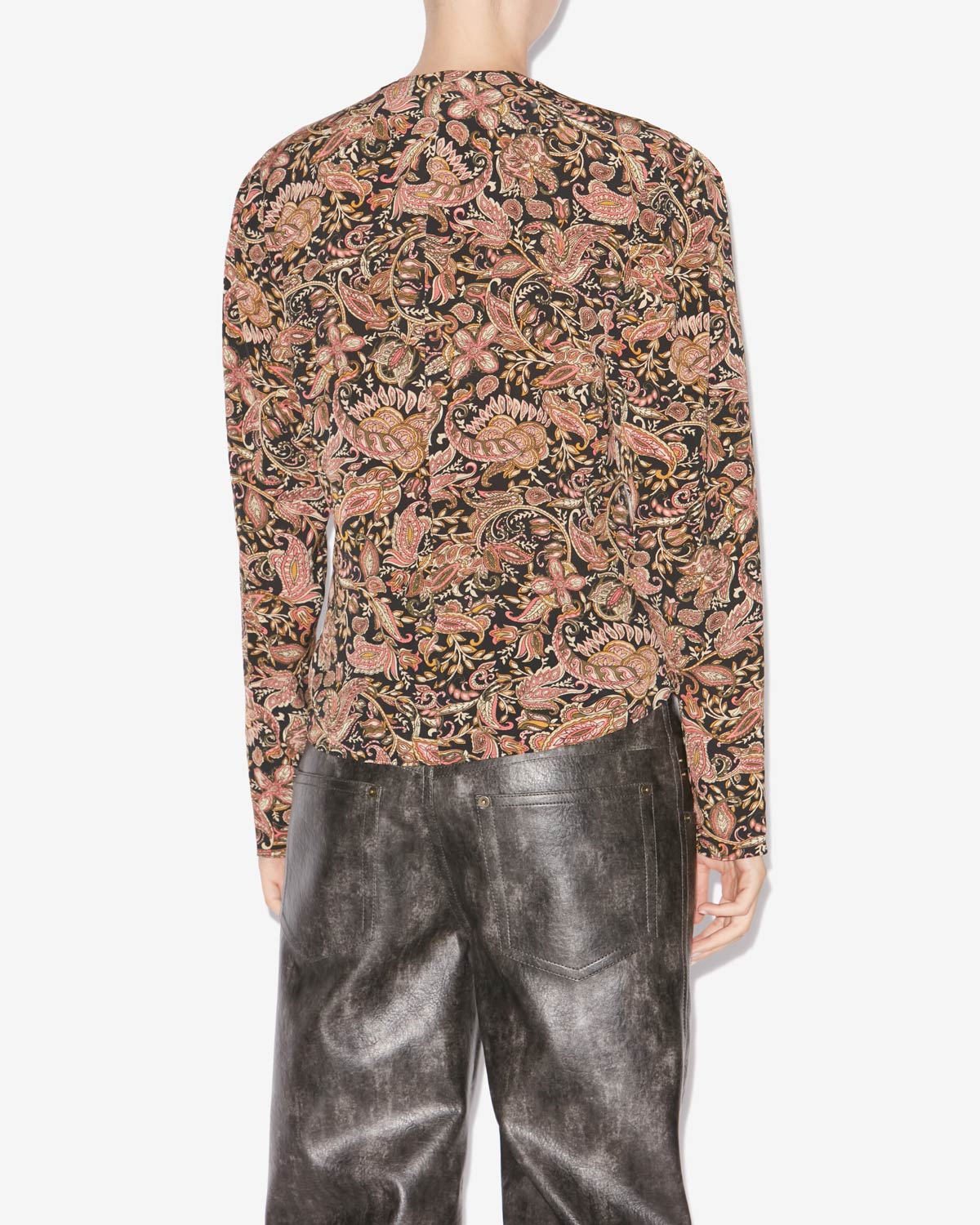 Zekia ロングスリーブ プリント入りトップス - Black-ochre - Woman - 4