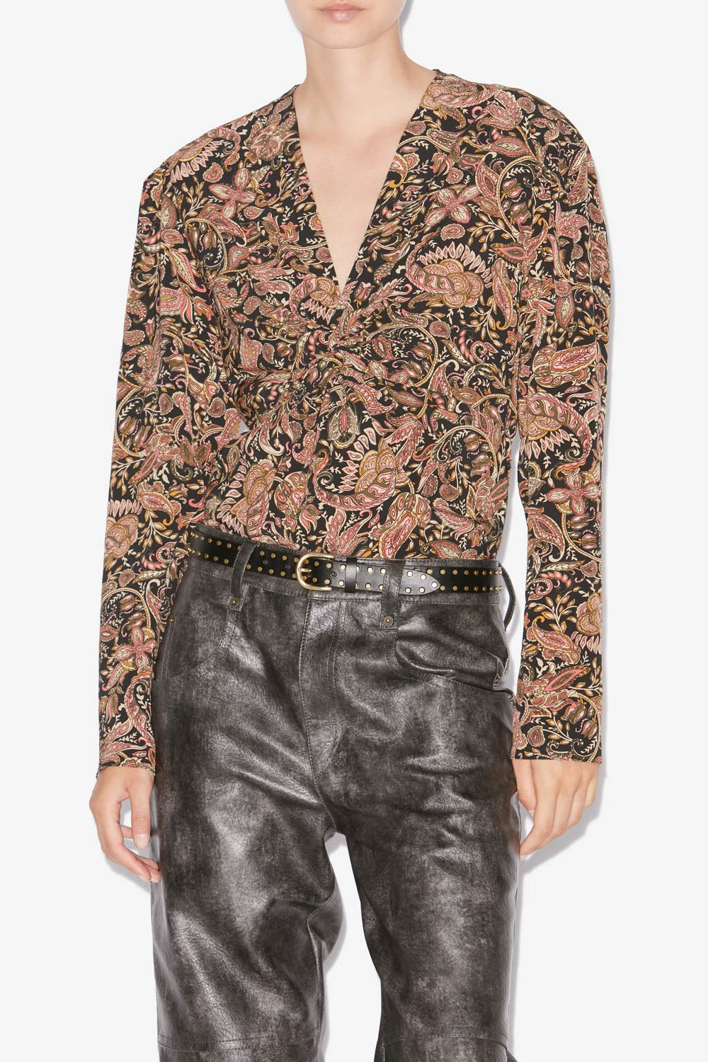 Zekia ロングスリーブ プリント入りトップス - Black-ochre - Woman - 4