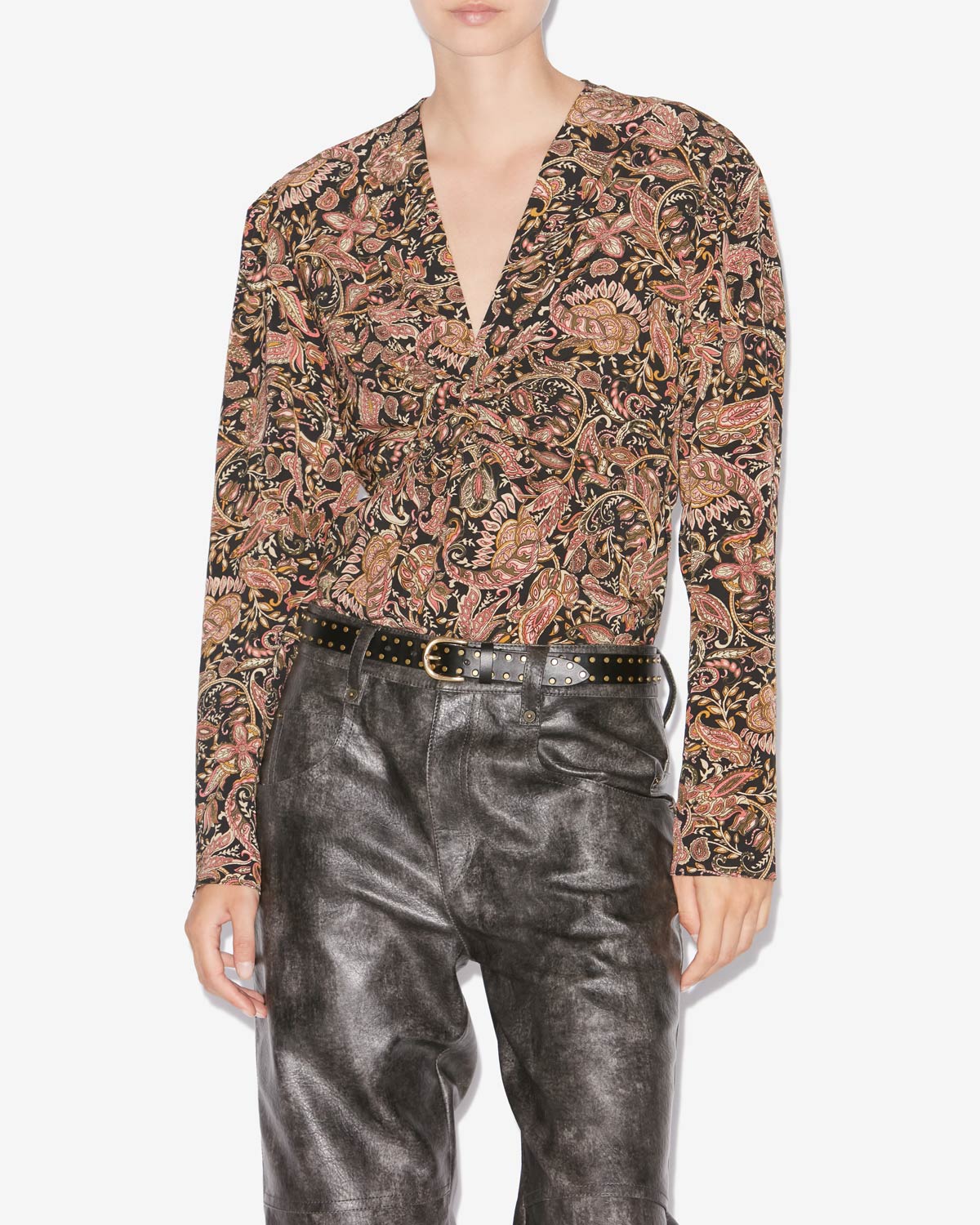 Zekia ロングスリーブ プリント入りトップス - Black-ochre - Woman - 3