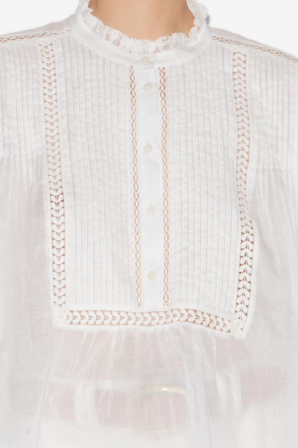 Disia cotton voile blouse - White - Woman - 3