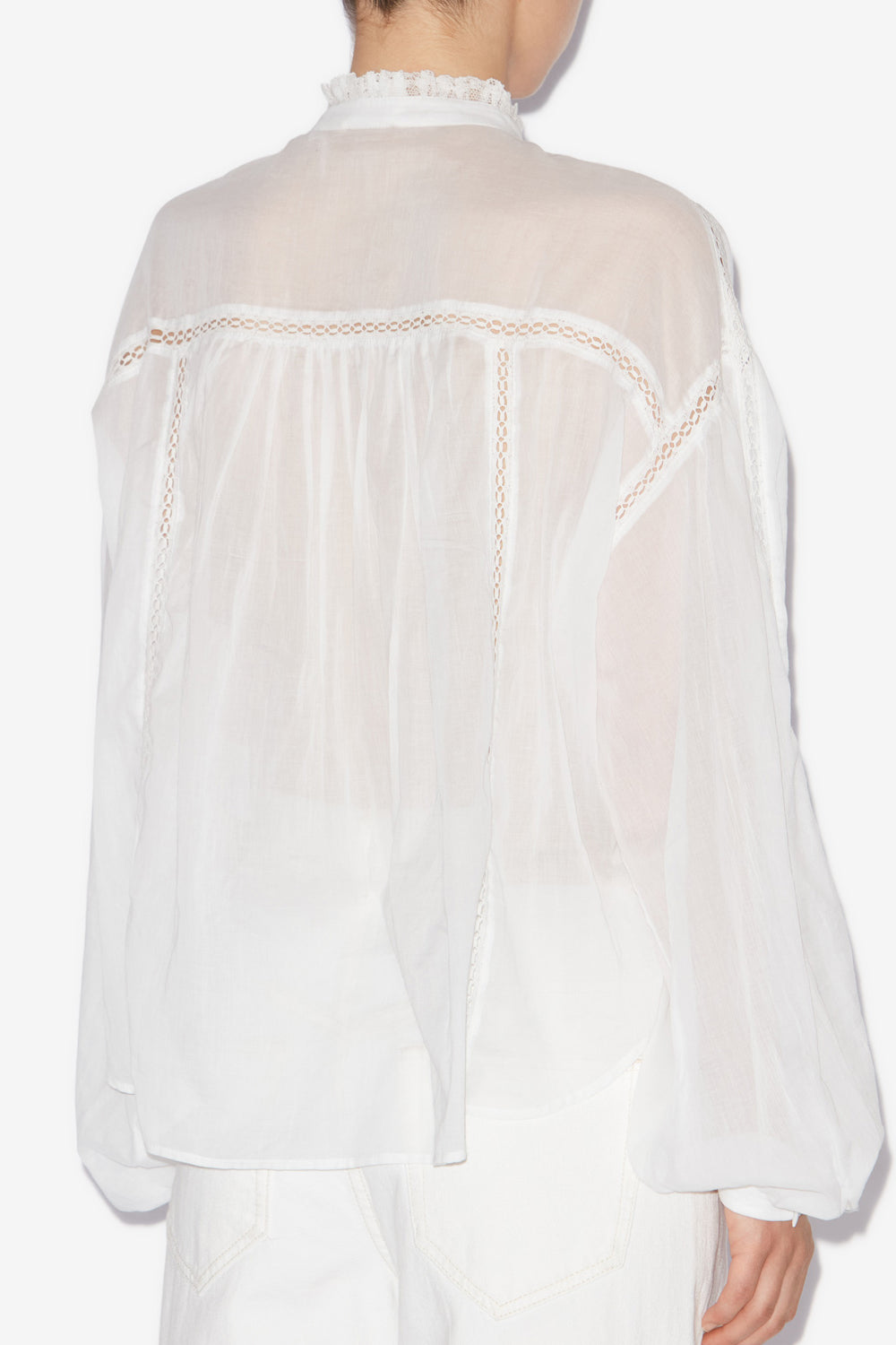 Disia cotton voile blouse - White - Woman - 5