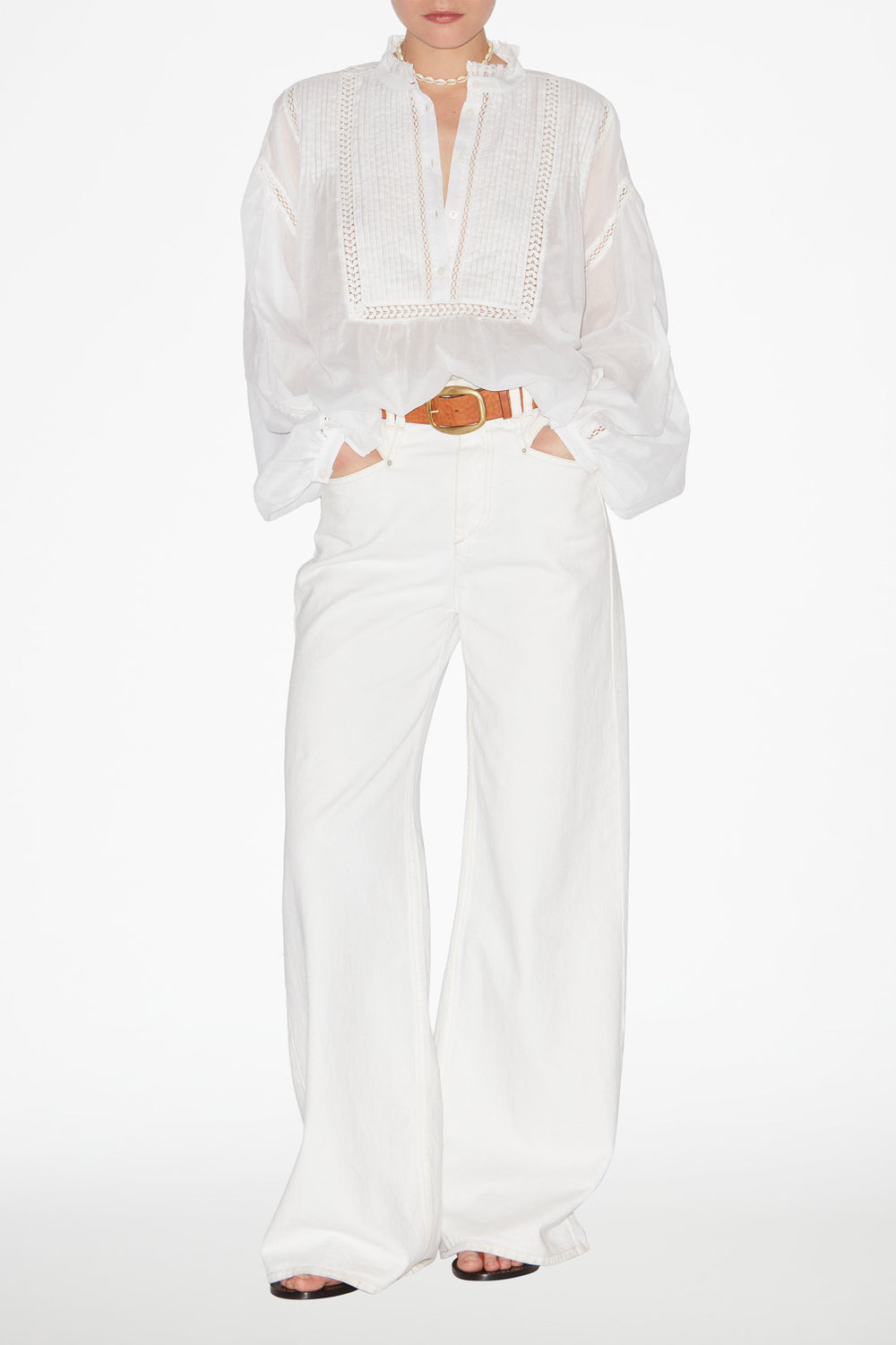 Disia cotton voile blouse - White - Woman - 2