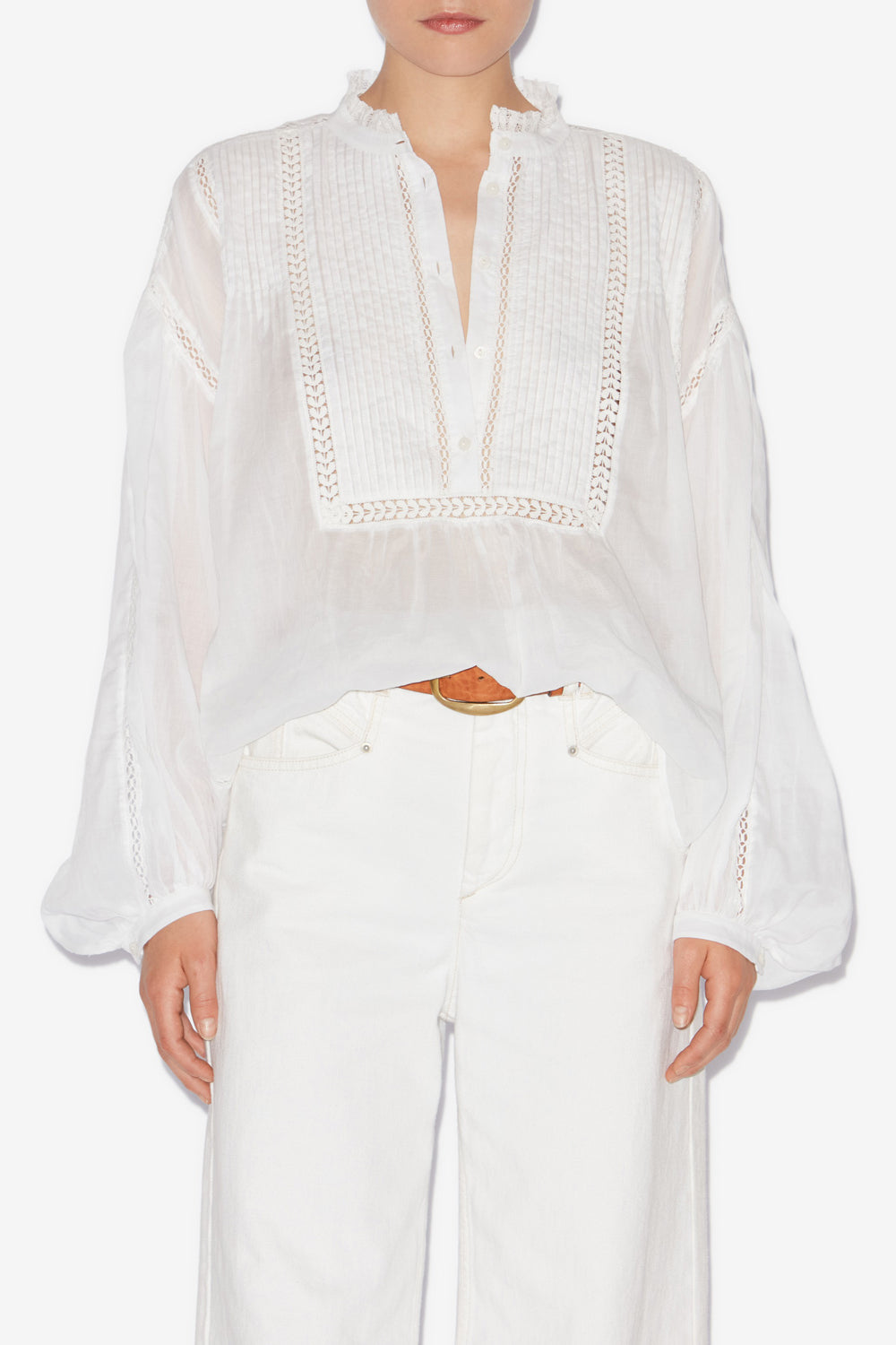 Disia cotton voile blouse - White - Woman - 4