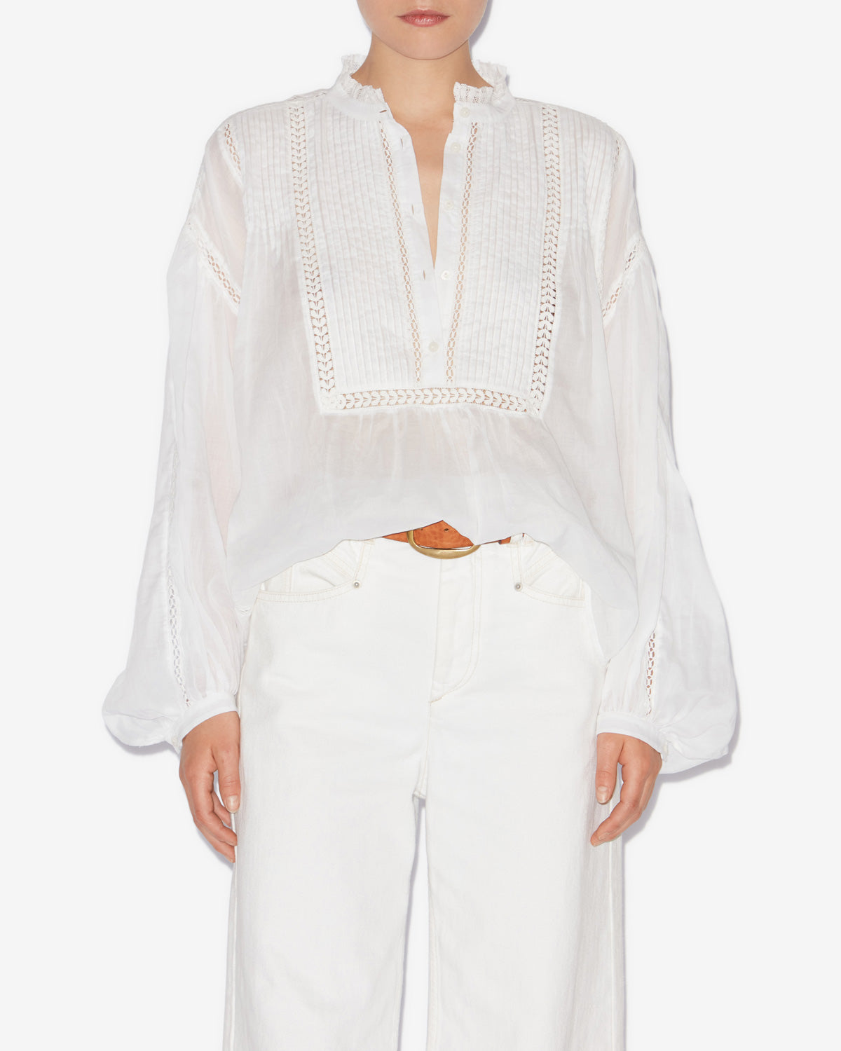 Disia cotton voile blouse - White - Woman - 3