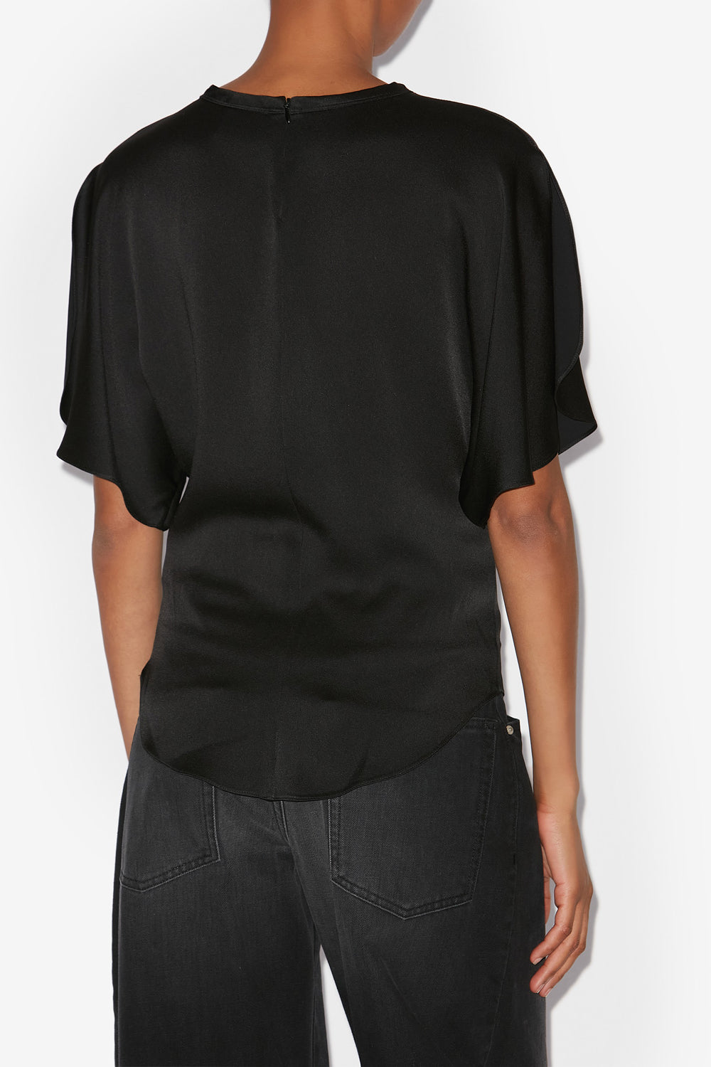 Karlita satin top - Black - Woman - 5