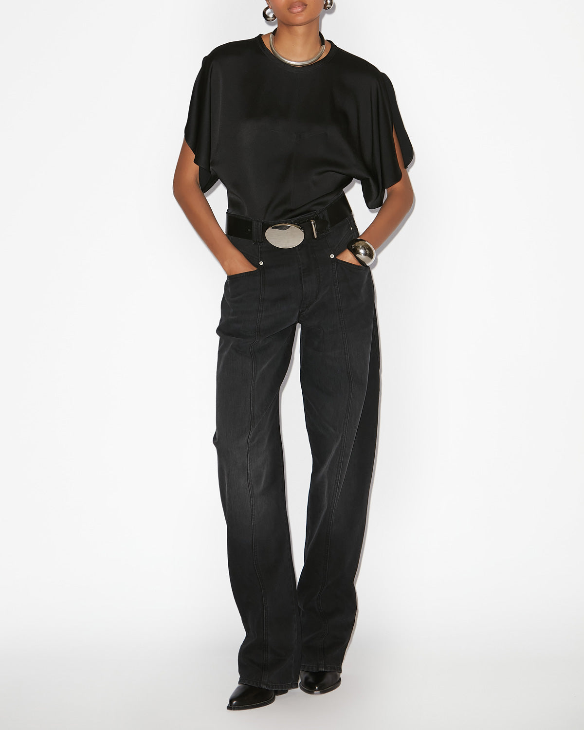 Top de raso karlita - Negro - Woman - 1