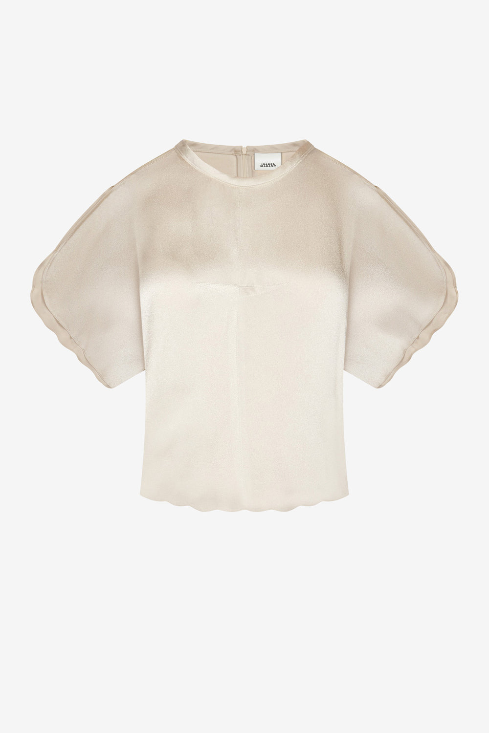 Karlita satin top - Chalk - Woman - 1