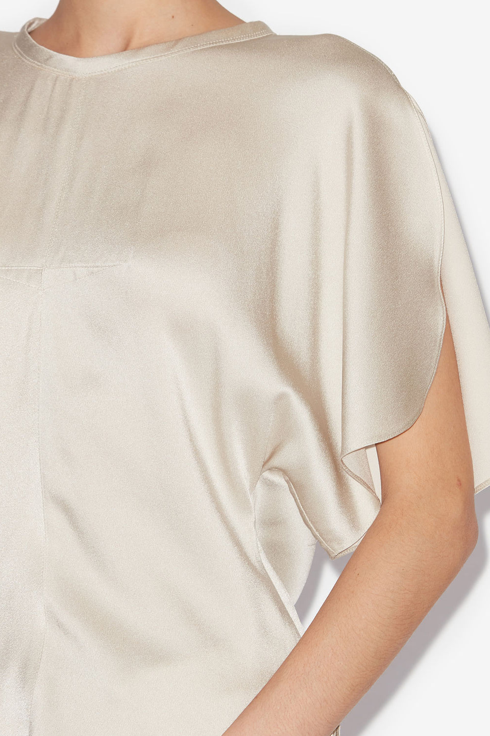 Karlita satin top - Chalk - Woman - 3