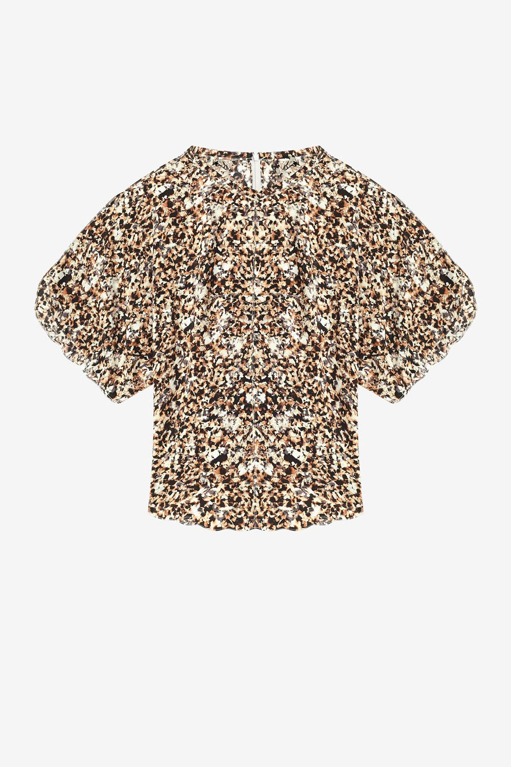 Karlita プリント入りシルク トップス - Ochre-ecru - Woman - 1