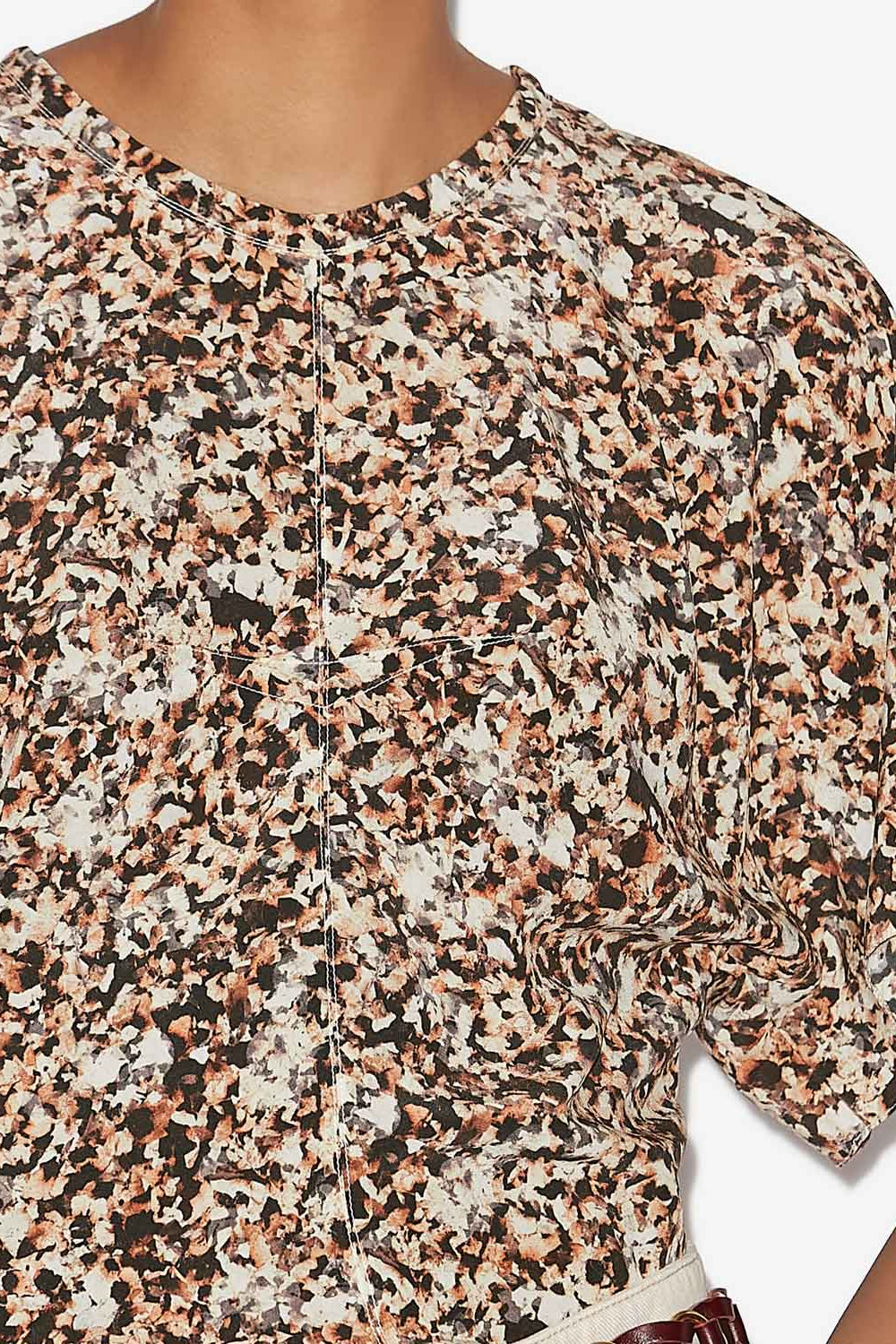 Karlita プリント入りシルク トップス - Ochre-ecru - Woman - 3