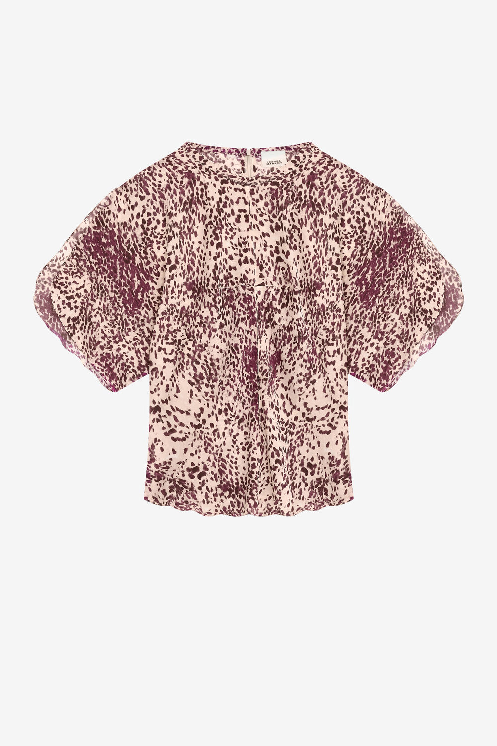 Top de seda estampada karlita - Purple-ecru - Woman - 1