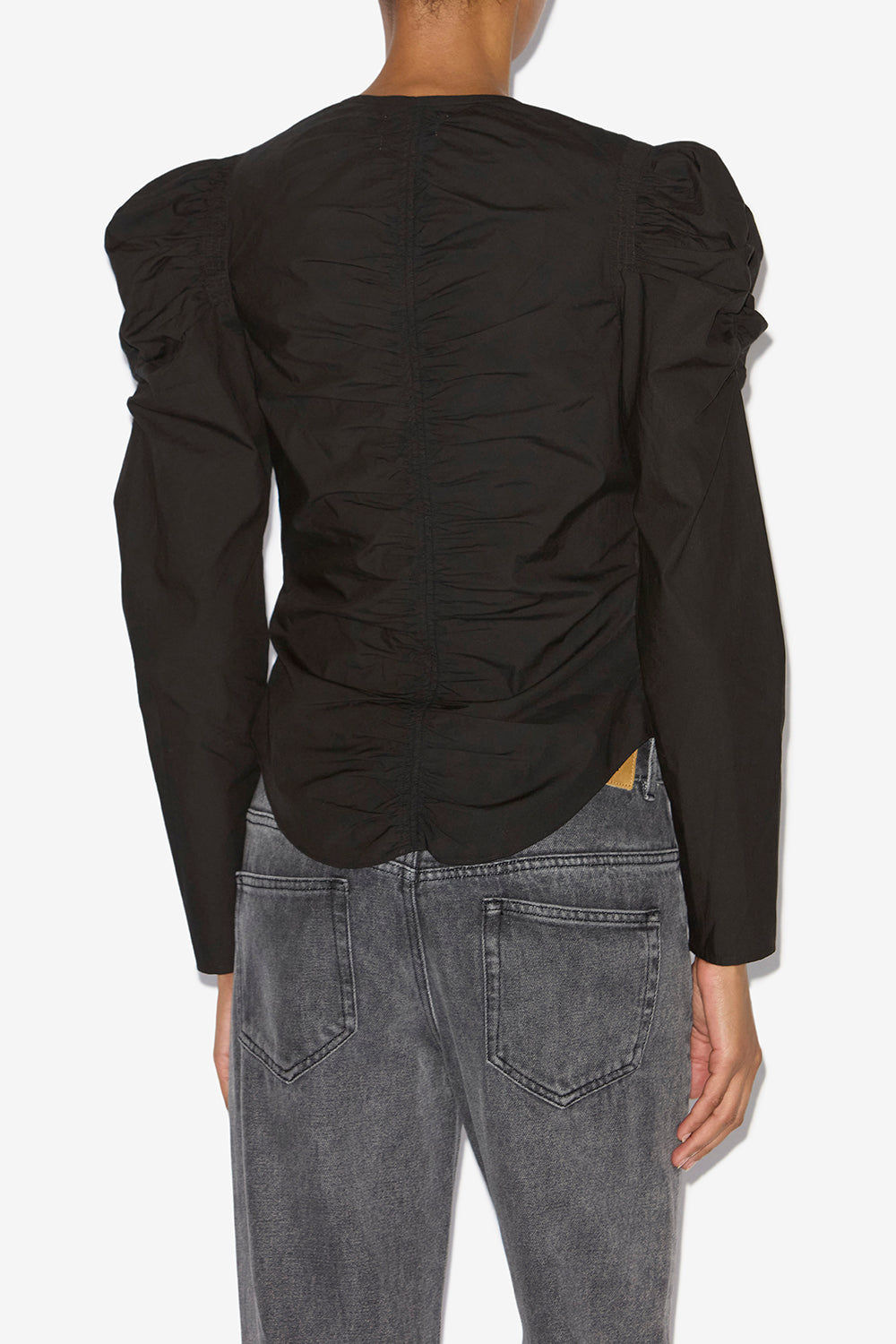 Benatea クリスピーコットン ファスナー付きトップス - 黒 - Woman - 5