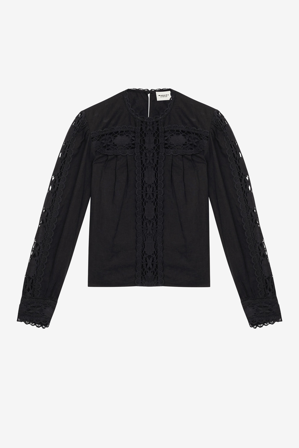 Valmira コットン＆リネン混紡 ブラウス - 黒 - Woman - 1