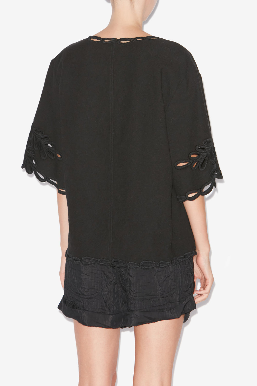 Top shana con bordado calado - Negro lavado - Woman - 5