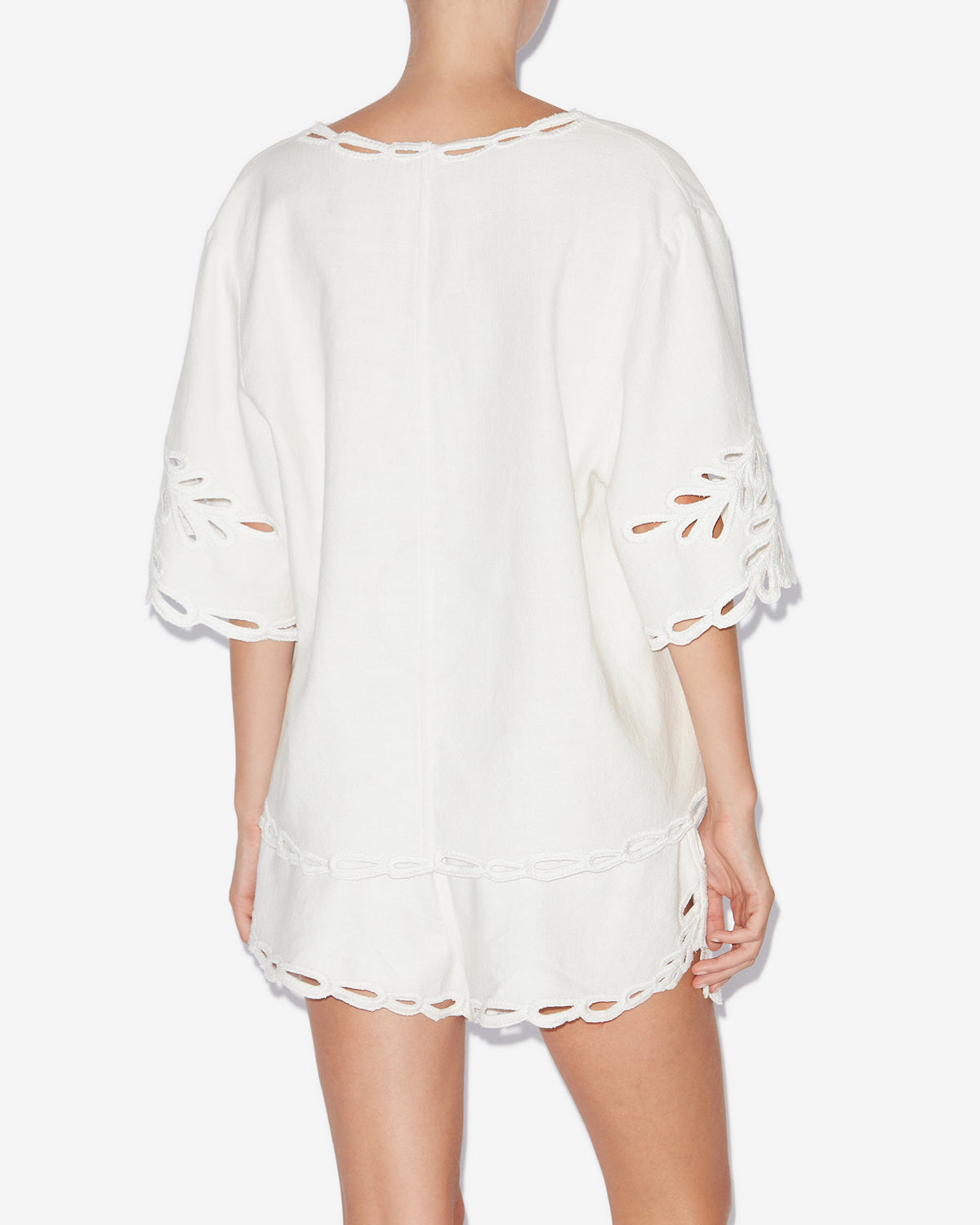 Shana openwork embroidery top - White - Woman - 4