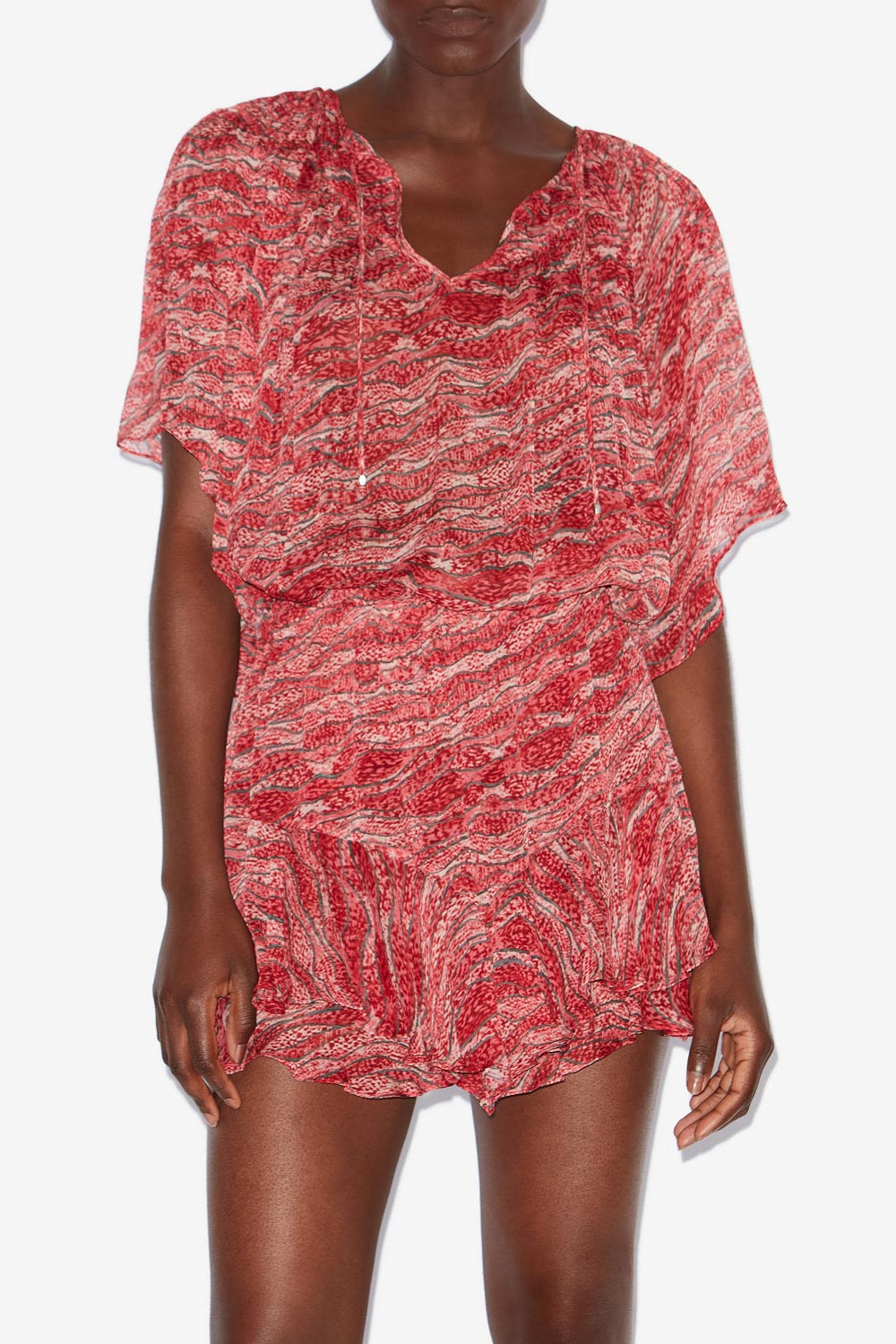 Top de muselina estampada neslya - Rojo - Woman - 4