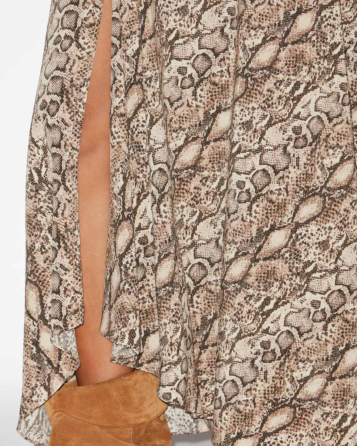 Sakura long printed silk skirt - Natural - Woman - 2