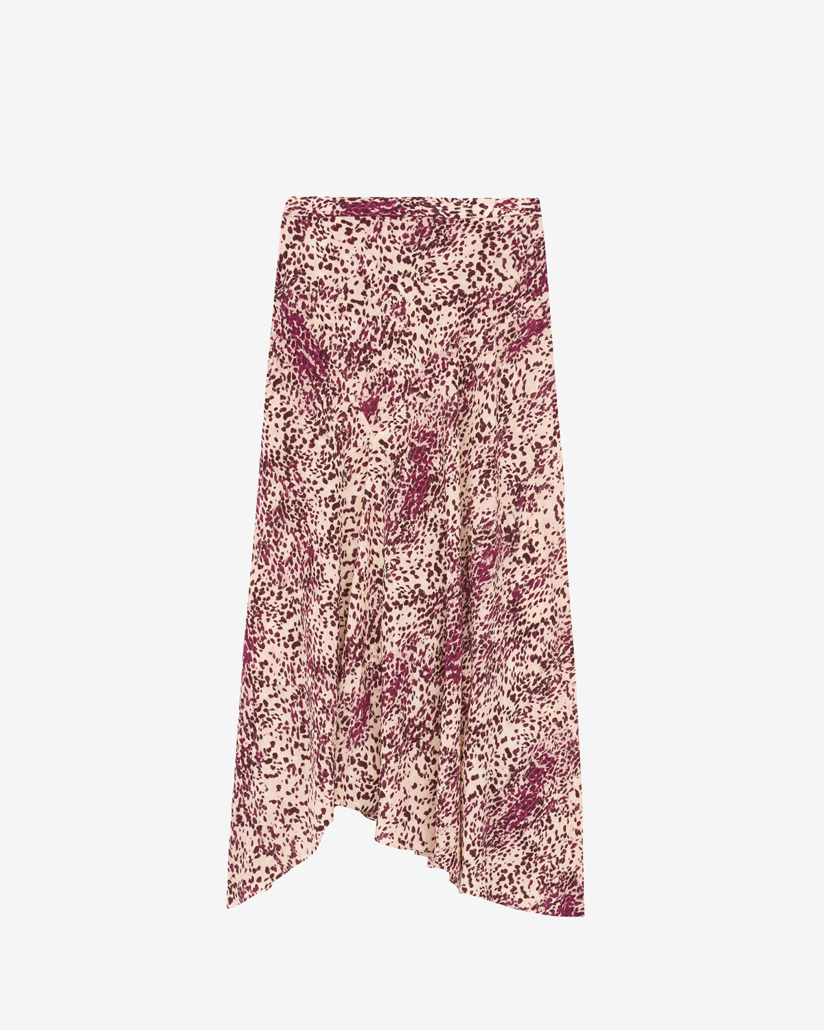 Sakura long printed silk skirt - Purple-ecru - Woman - 5