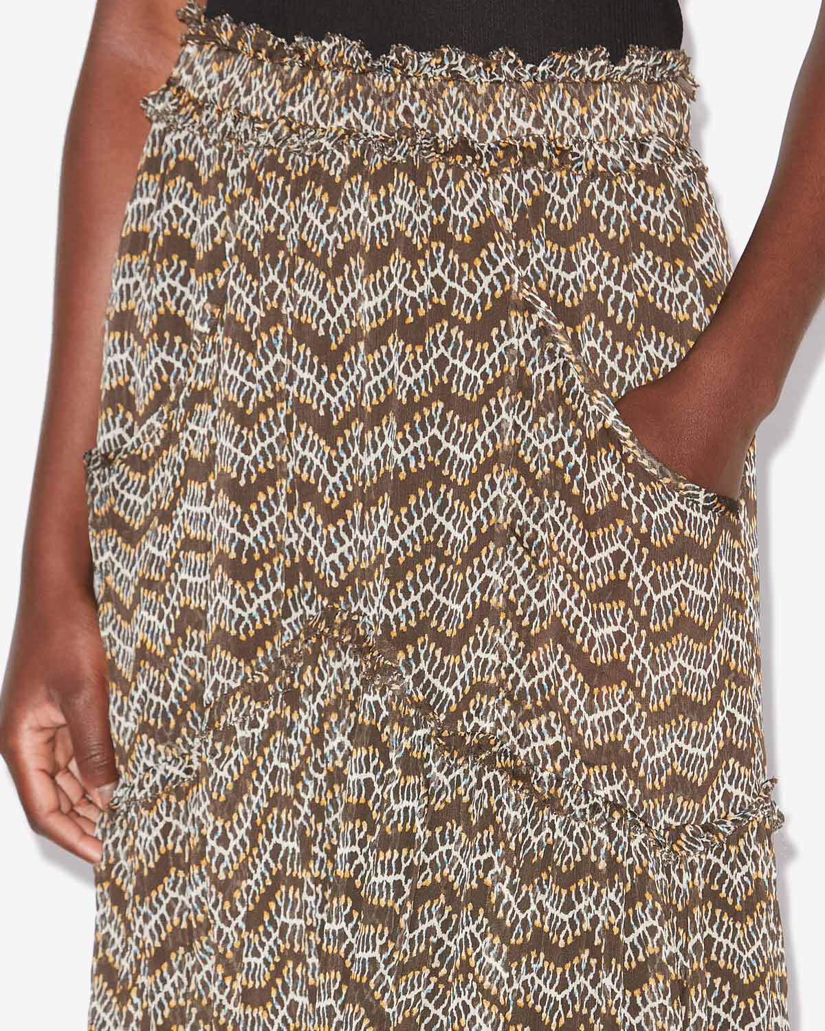 베로니크 시폰 플리츠 맥시 스커트 - 검정으로 씻어낸 - Woman - 2