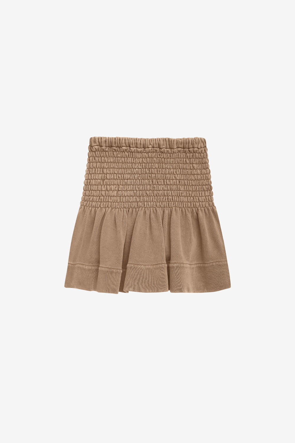 Jupe courte pacifica en jersey smocké - Kaki - Woman - 1