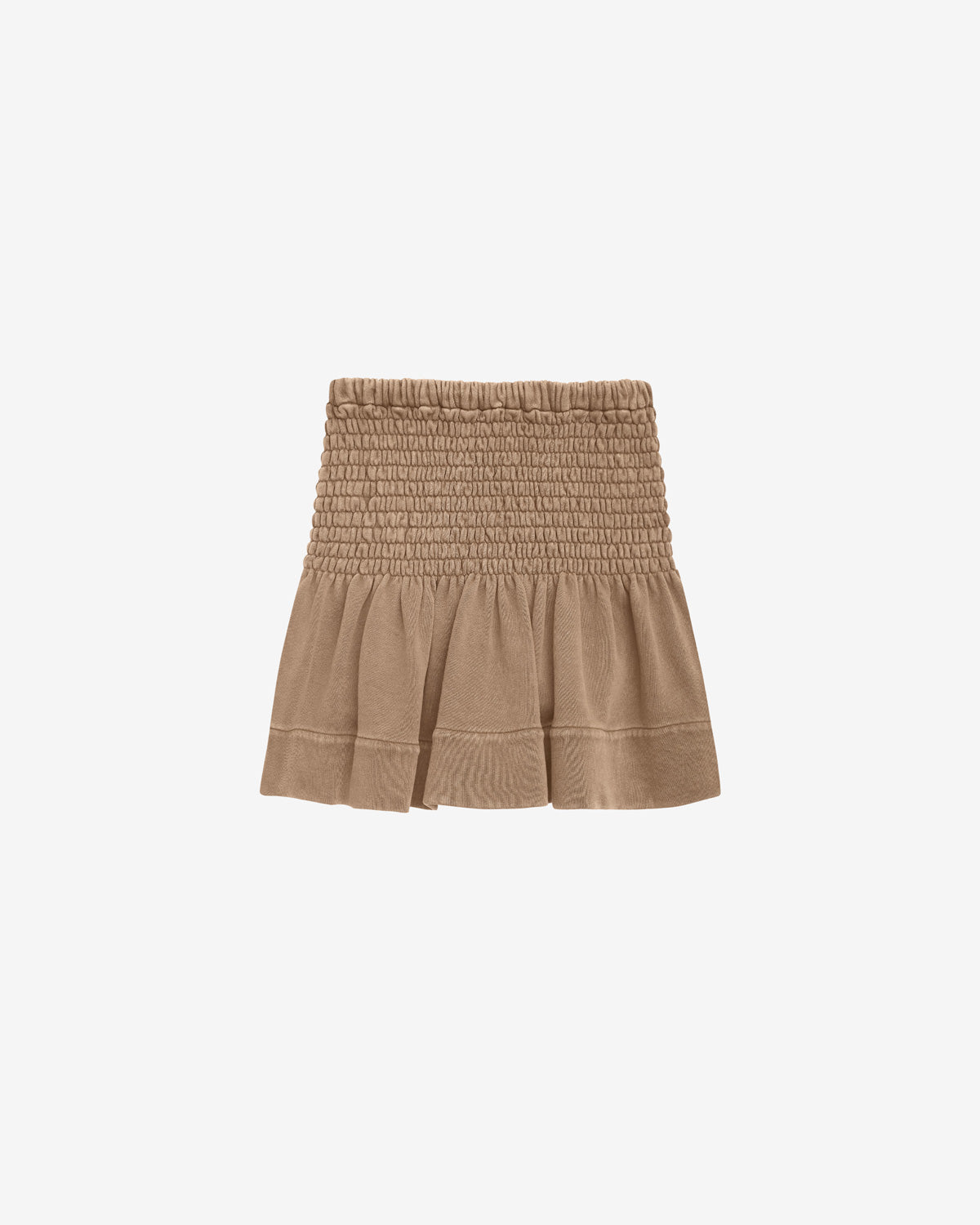 Pacifica short smocked jersey skirt - Khaki - Woman - 5