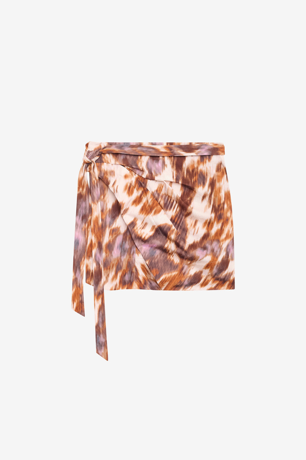 Mini-jupe portefeuille berenice en jersey  - Écru-ocre - Woman - 1