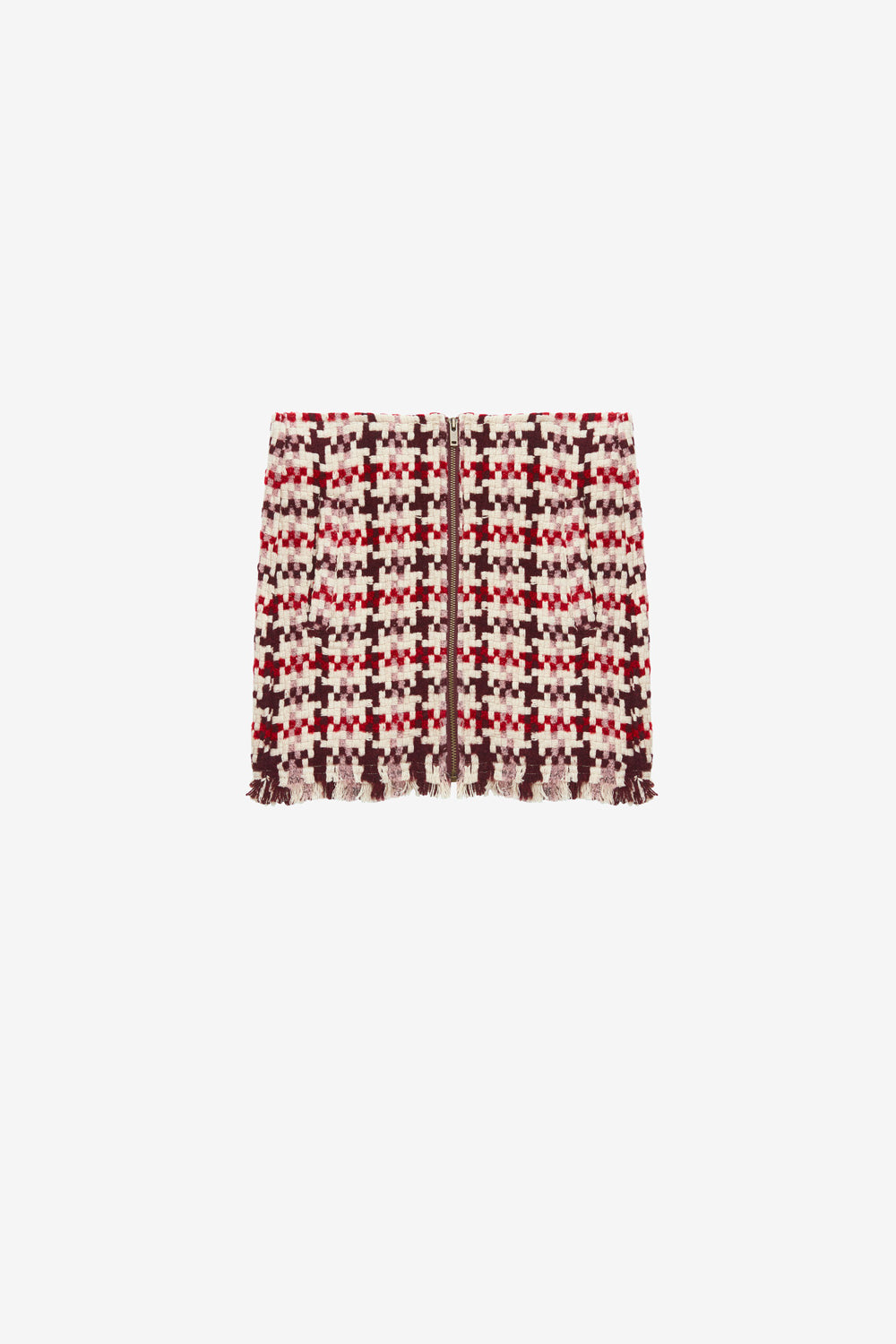 Gonna corta in tweed akima - Red-pink - Woman - 1