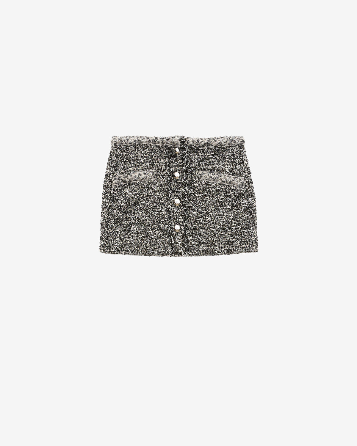 Mini-jupe gleny en cowens - Noir et écru - Woman - 5