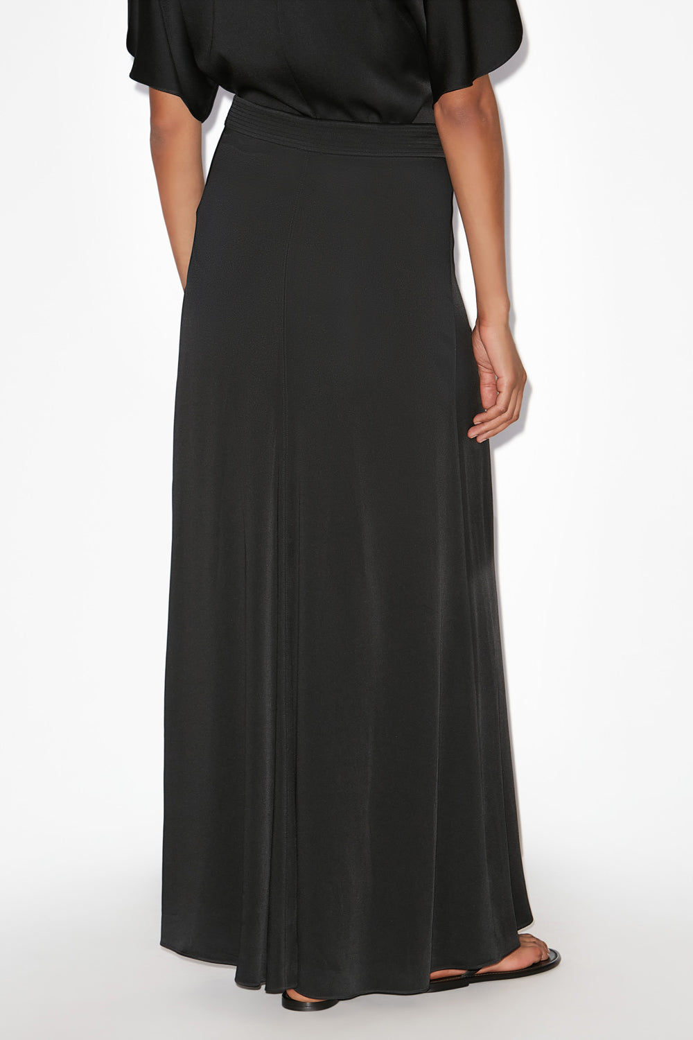 Gonna lunga kayana in raso - Nero - Woman - 5