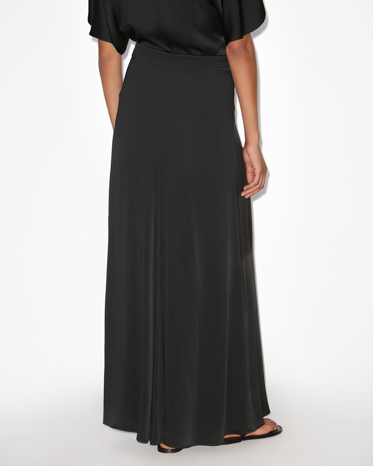 Gonna lunga kayana in raso - Nero - Woman - 4