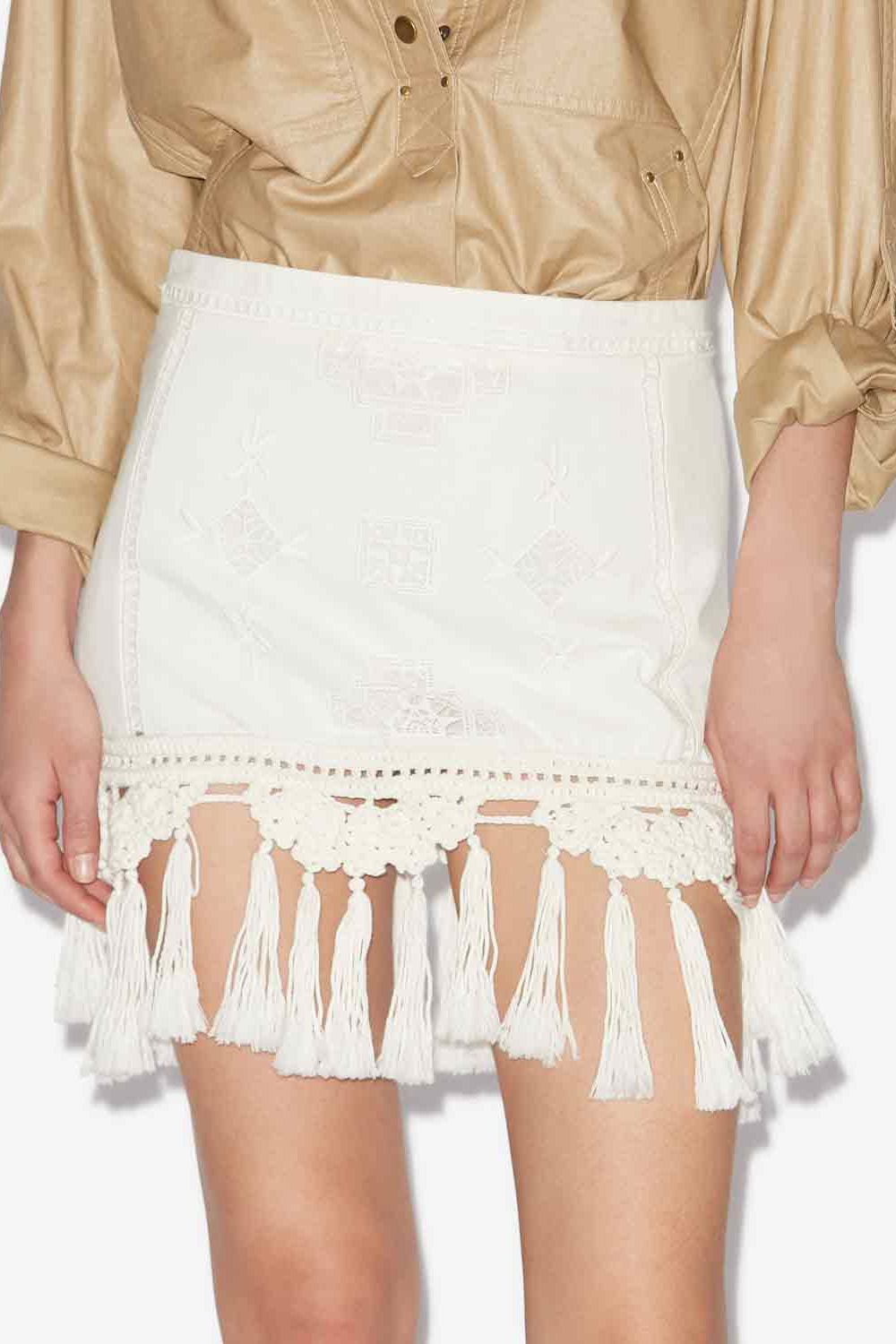 Minifalda de macramé sandra - Blanco - Woman - 4