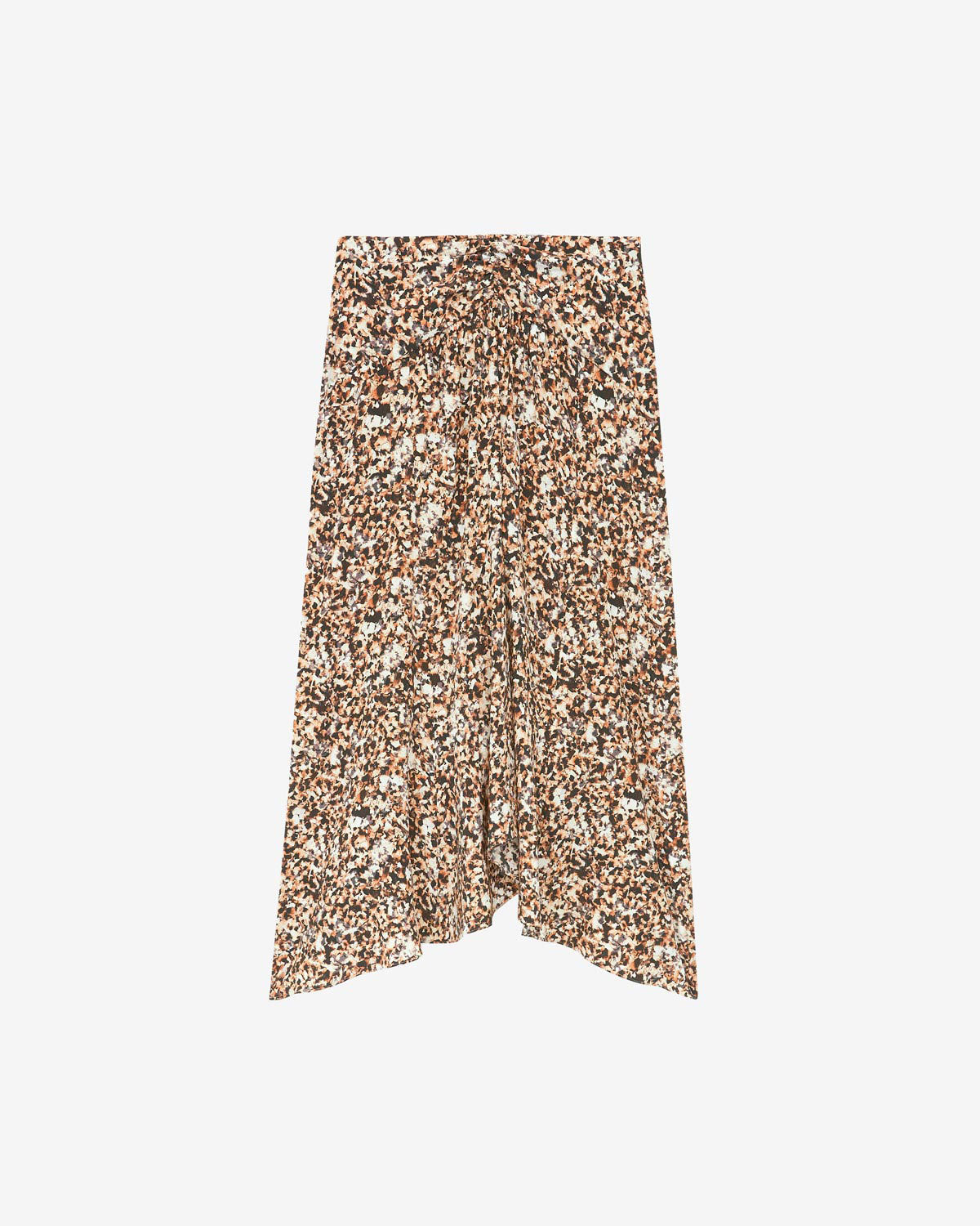 Jupe midi olena en soie imprimée  - Ocre-écru - Woman - 5