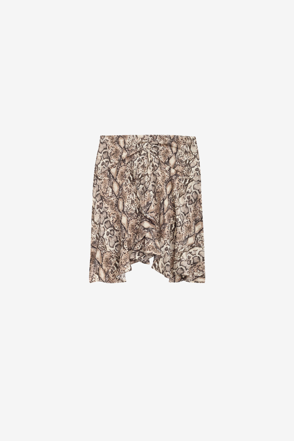 Minifalda de seda estampada ozany - Natural - Woman - 1