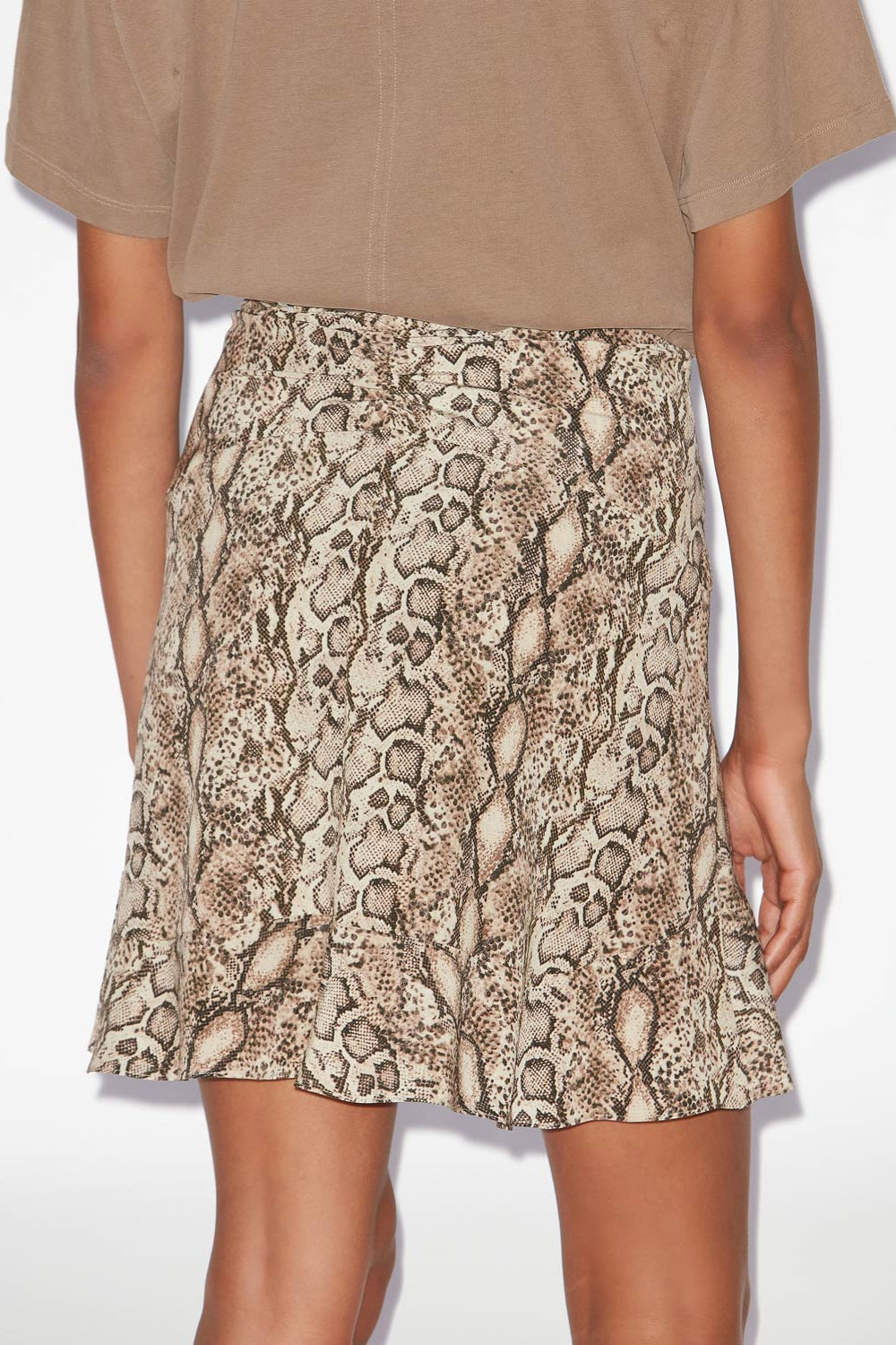 Minifalda de seda estampada ozany - Natural - Woman - 5