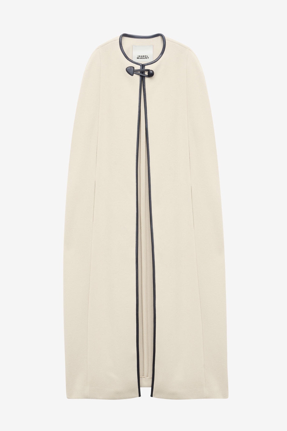 Capa larga de lana y cachemir emilina - Crudo - Woman - 1